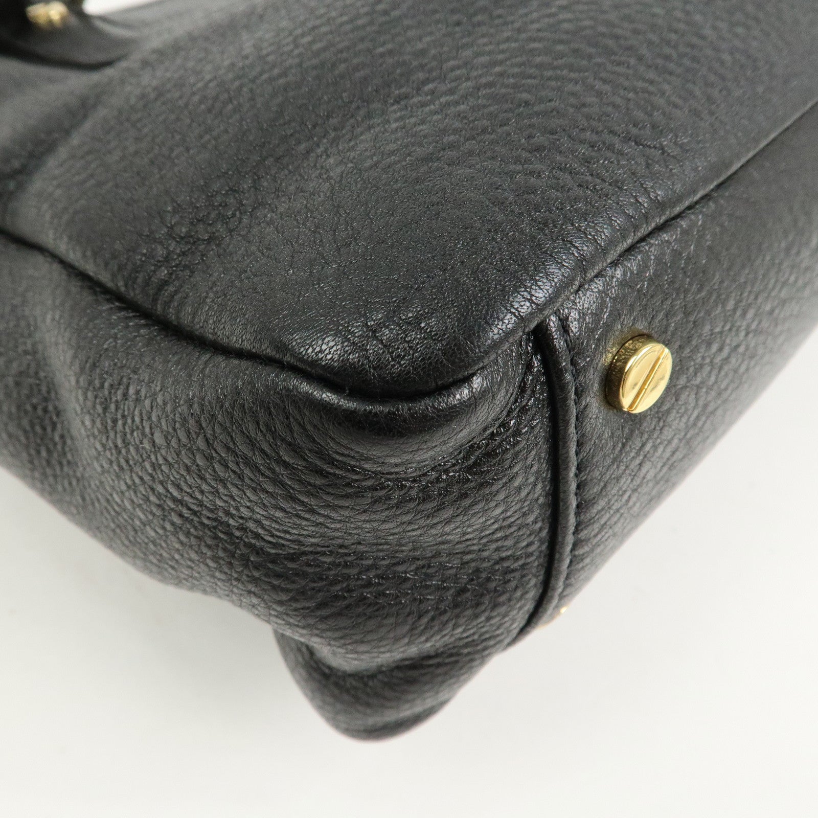 TORY BURCH Logo Leather 2way Hand Bag Black