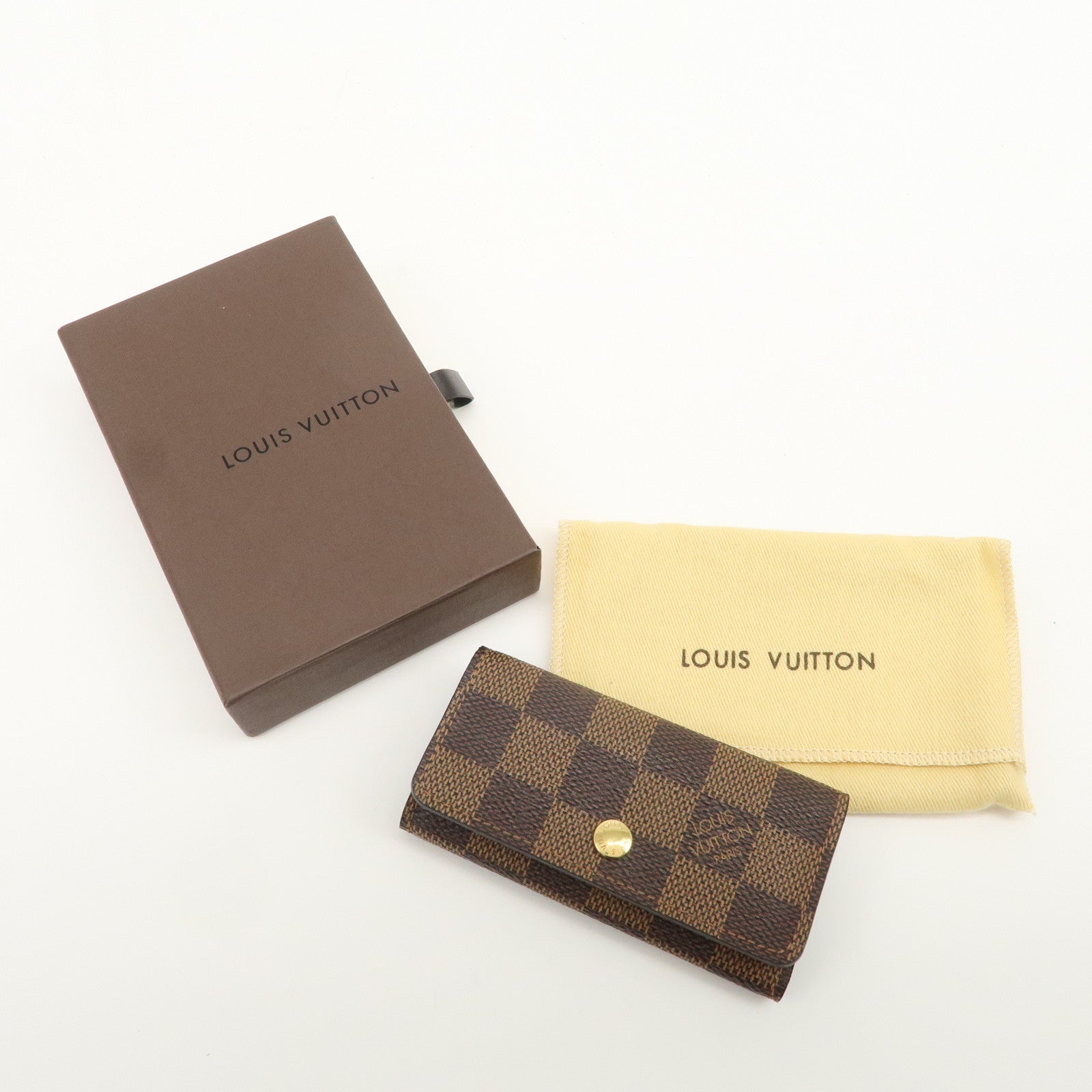 Louis Vuitton Damier Multicles 4 Key Case Damier Ebene Brown N62631