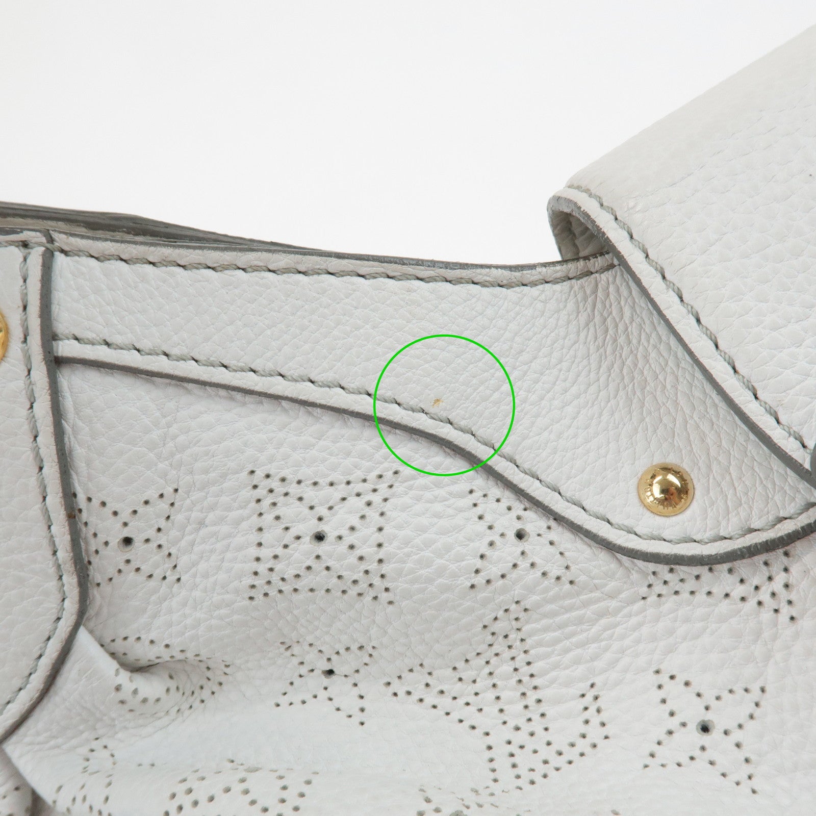 Louis Vuitton Monogram Mahina Solar PM Hand Bag Blanc M93126 Used