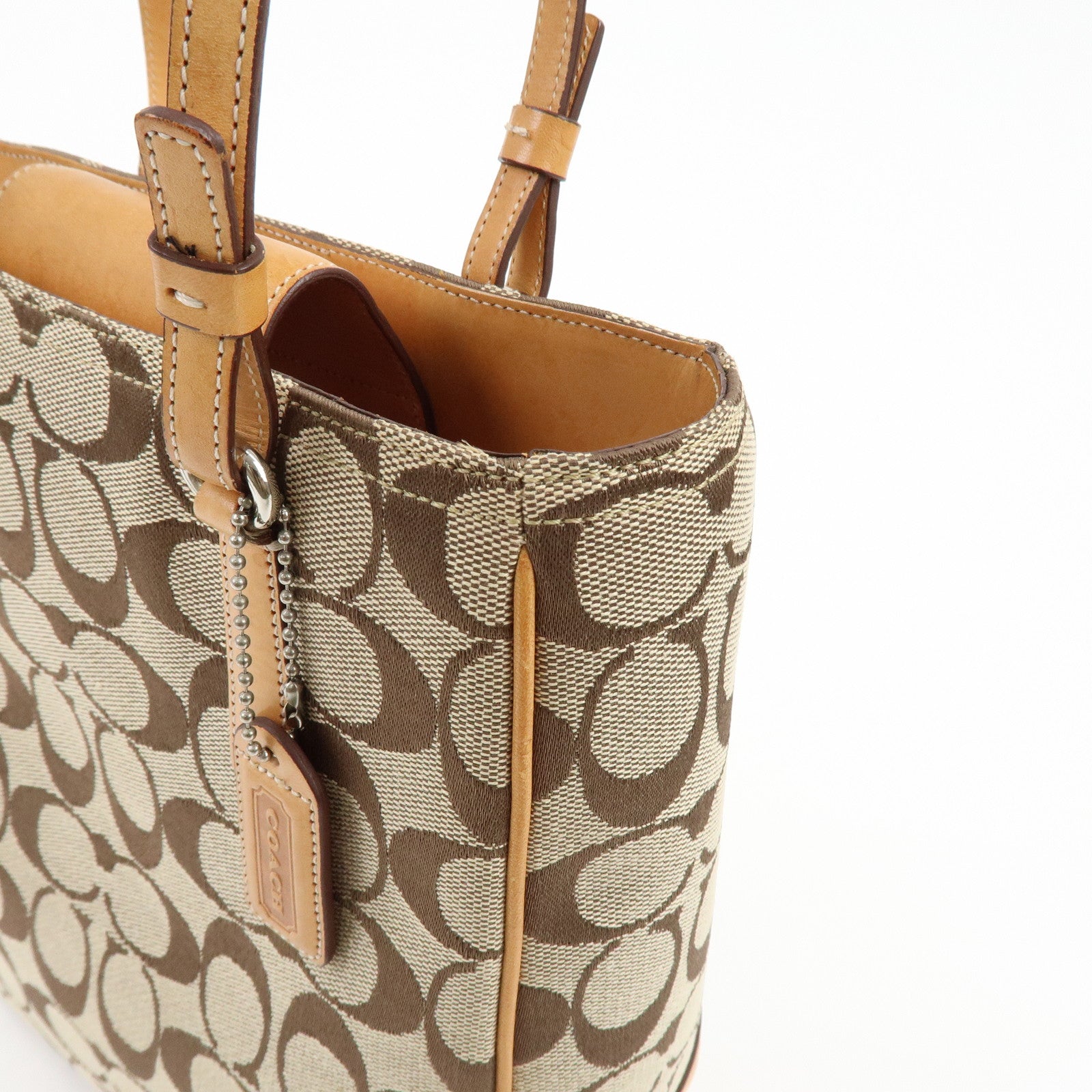 COACH Signature Set of 3 PVC Canvas Leather Shoulder Bag Hand Bag