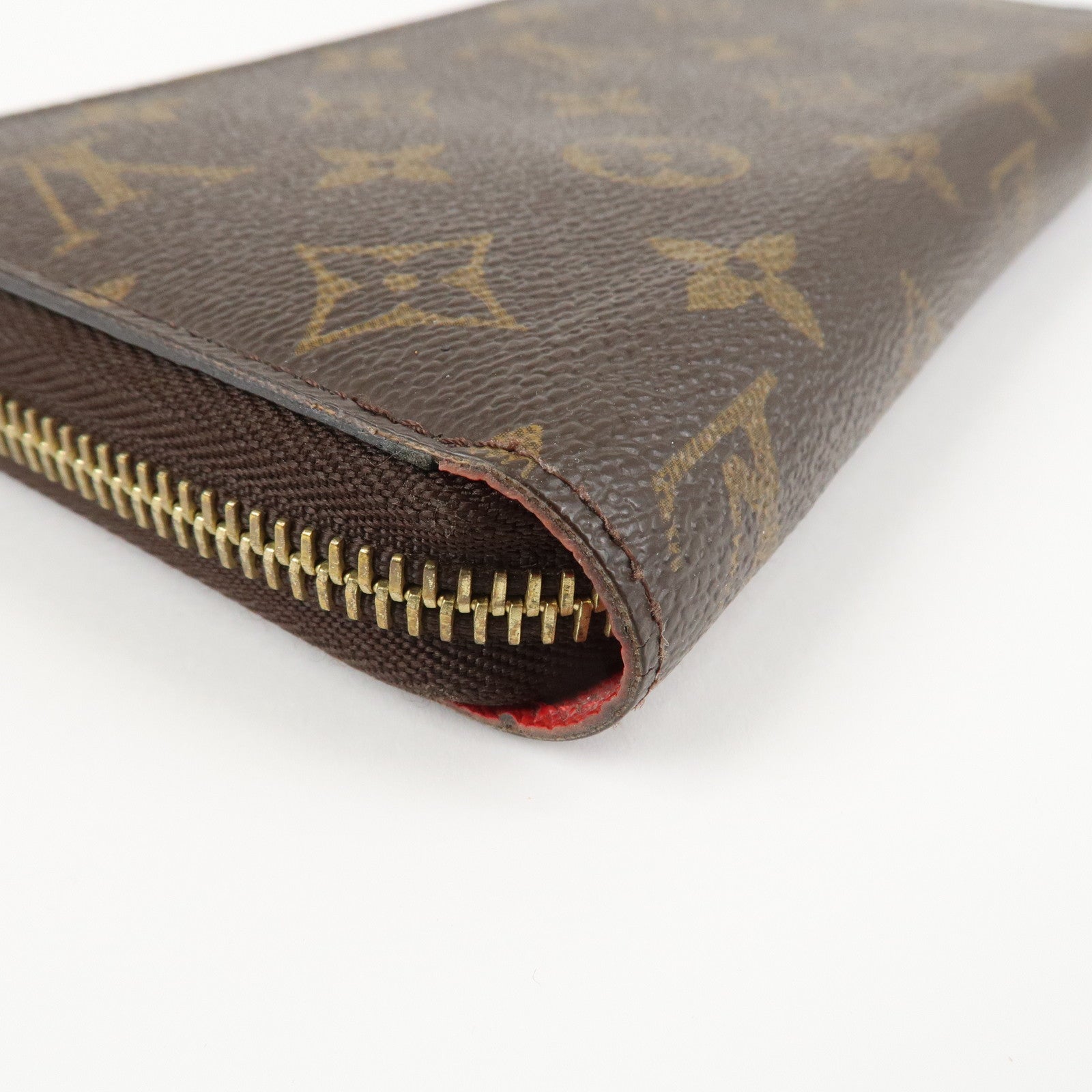Louis Vuitton Monogram Round Zippy Wallet Long Wallet Coquelicot M41896 Used