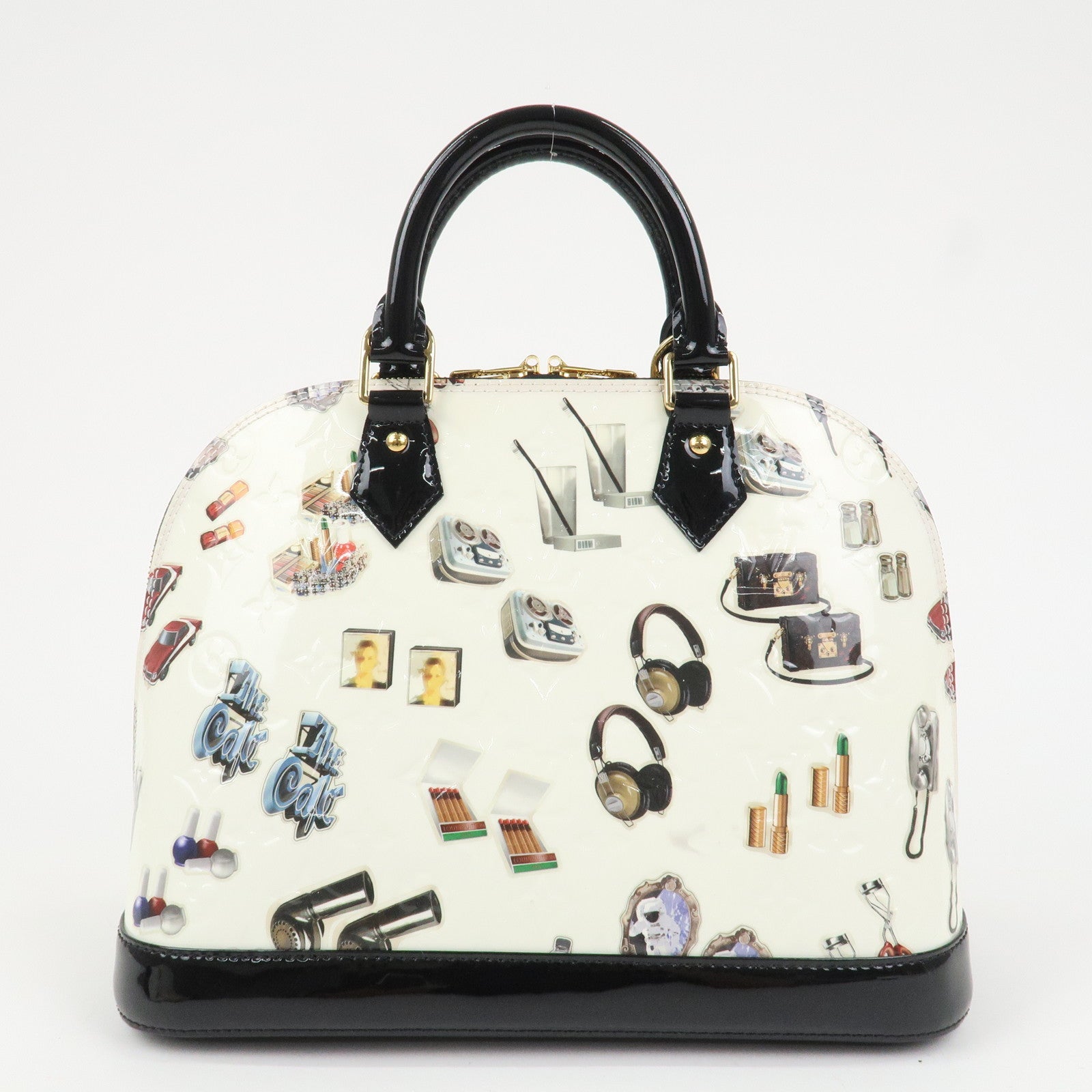 Louis Vuitton Monogram Vernis Sticker Alma PM Hand Bag M50466