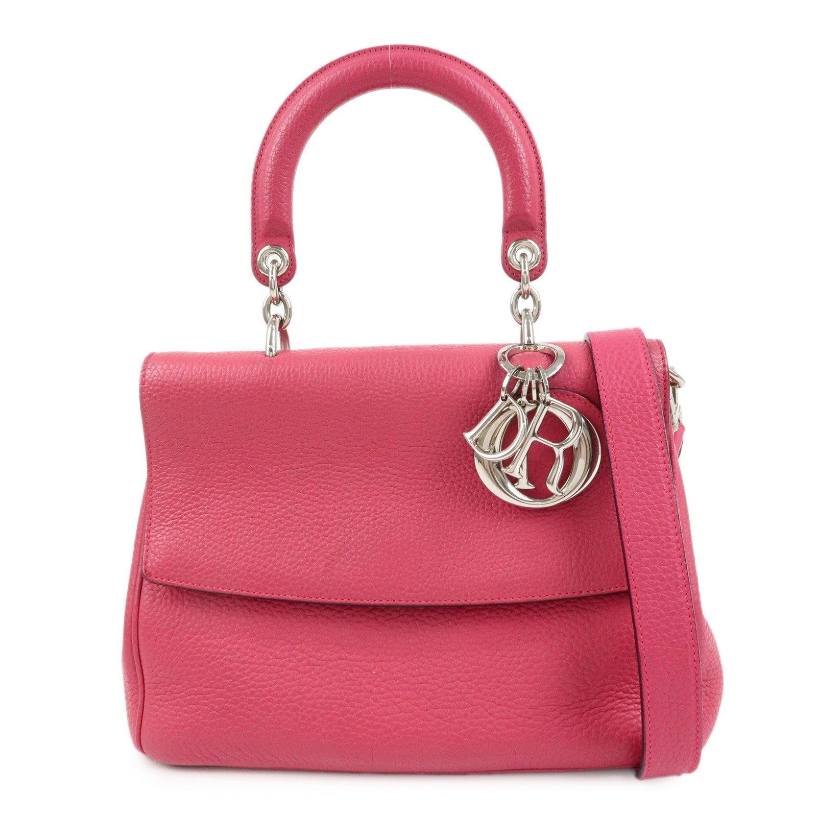Christian Dior Be Dior Leather 2Way Bag Hand Bag Shoulder Bag Pink