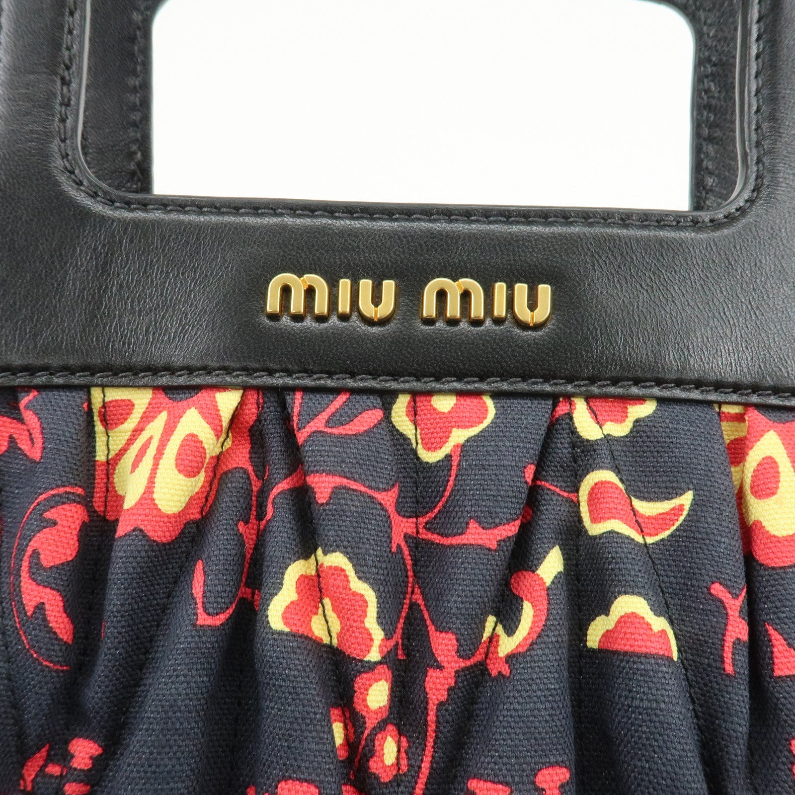 MIU MIU Matelasse 2Way Hand Bag Japan Limited Black Red