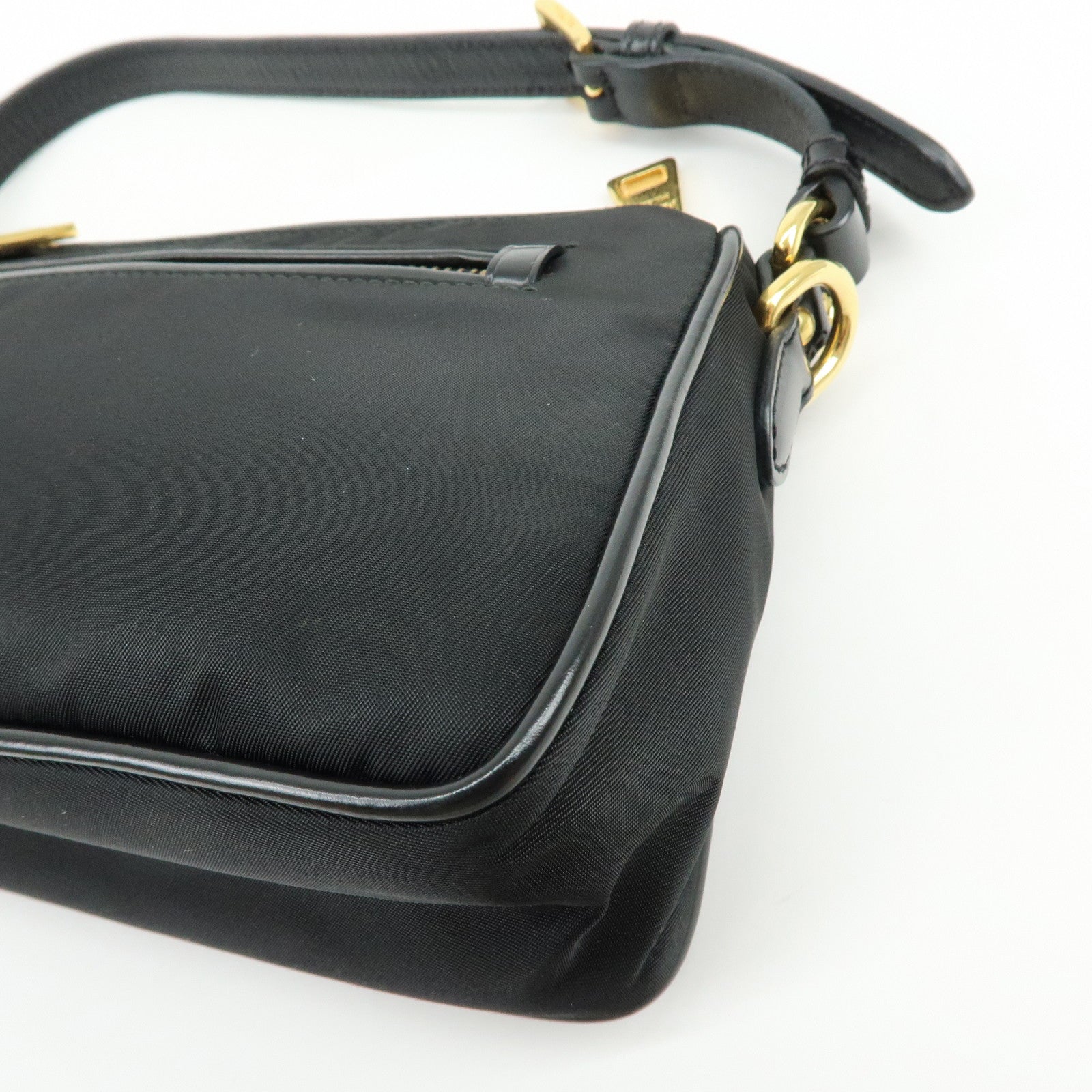 PRADA Triangle Logo Nylon 2Way Bag Hand Bag Shoulder Bag BN1833