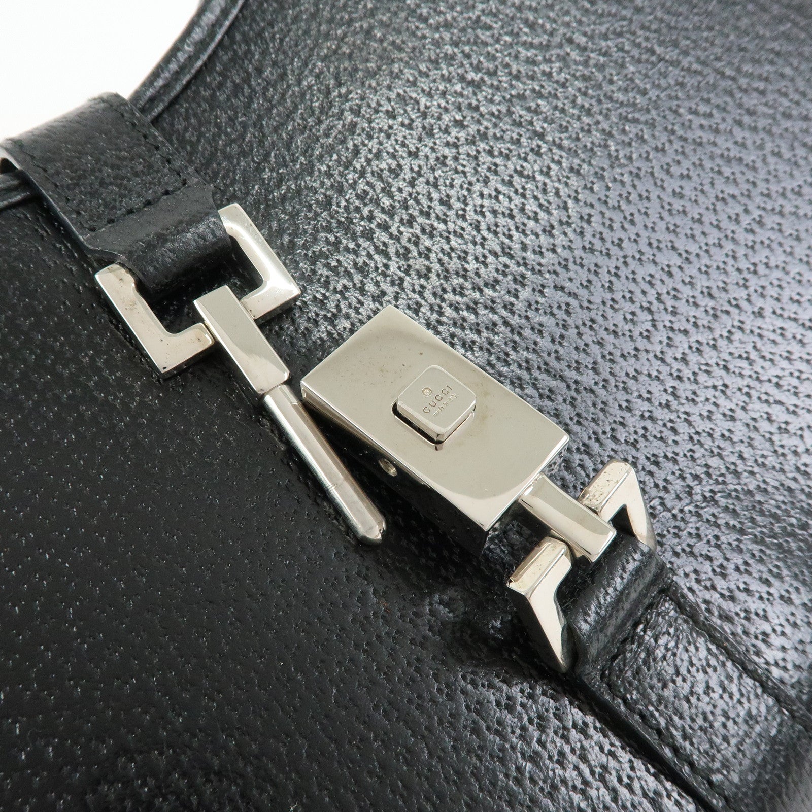 GUCCI Jackie Leather Shoulder Bag Hand Bag Black 002.1067