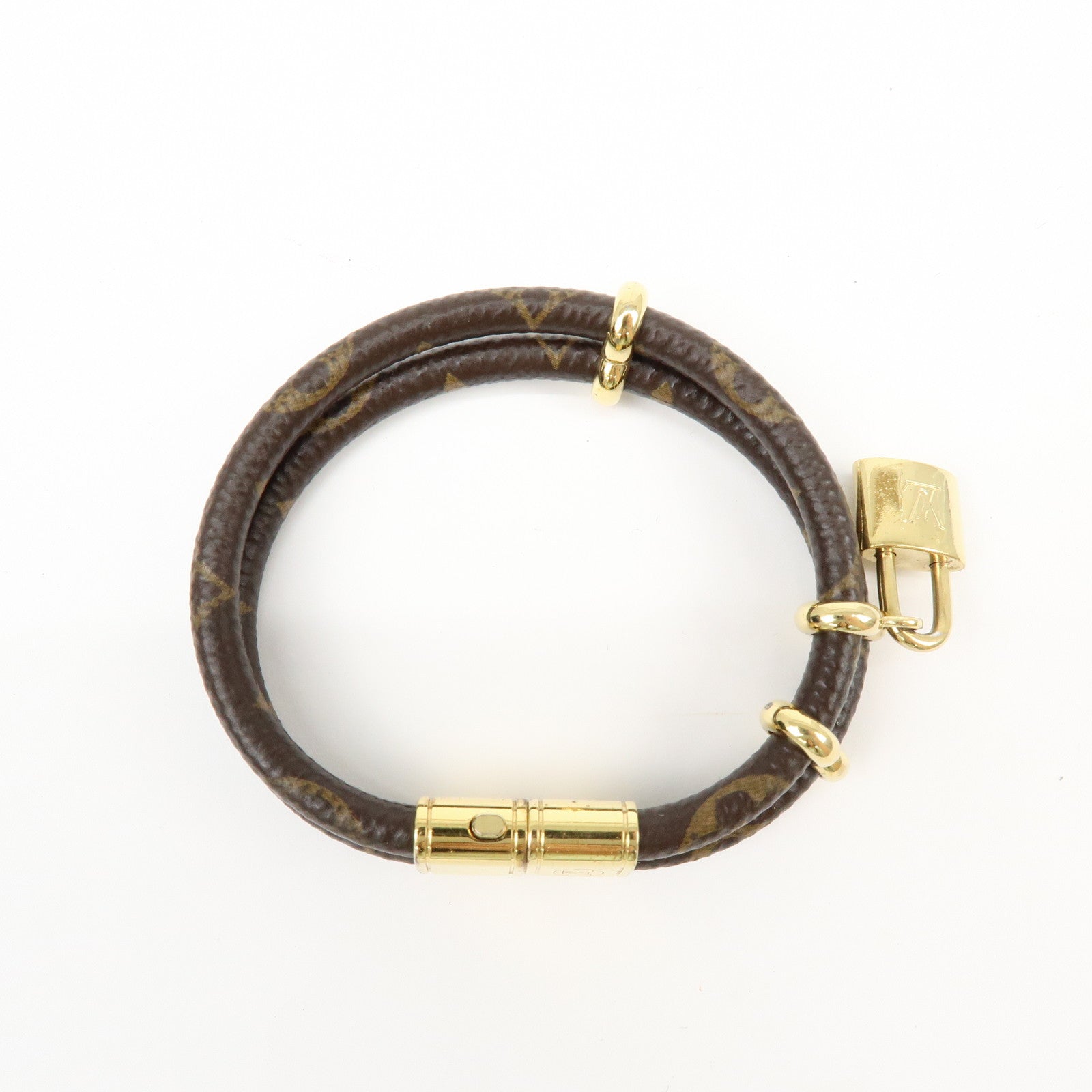 Louis Vuitton Monogram Keep It Twice Canvas Bracelet Brown M6640