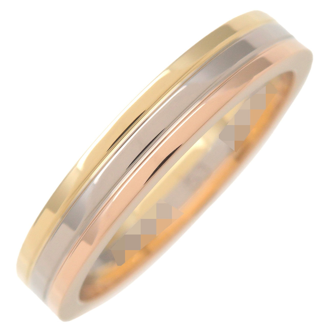 Cartier Vandome Three Color Ring K18 750YG/WG/PG #53 US6.5