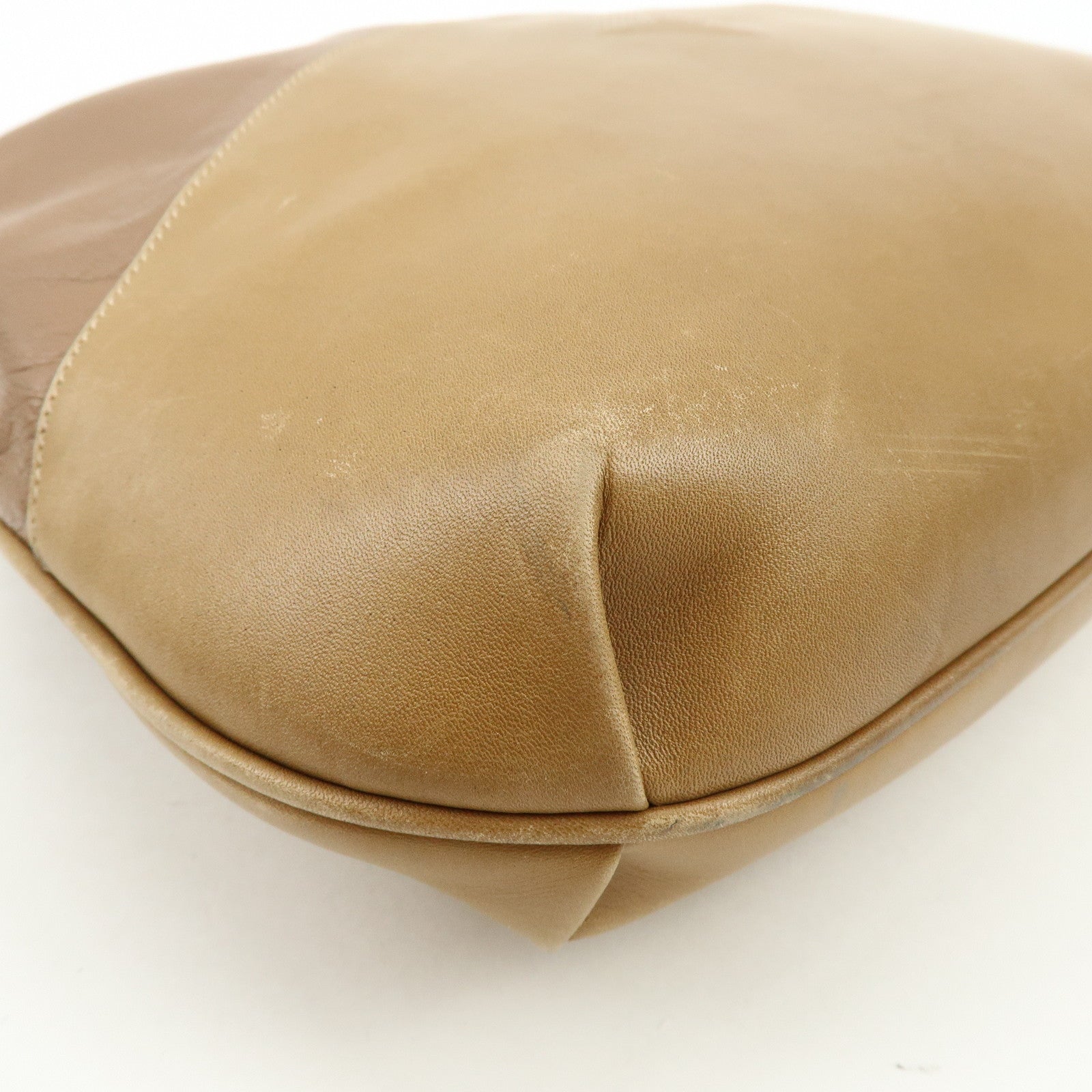 GUCCI Old Gucci Bamboo Leather Hand Bag Brown 26.000.5686