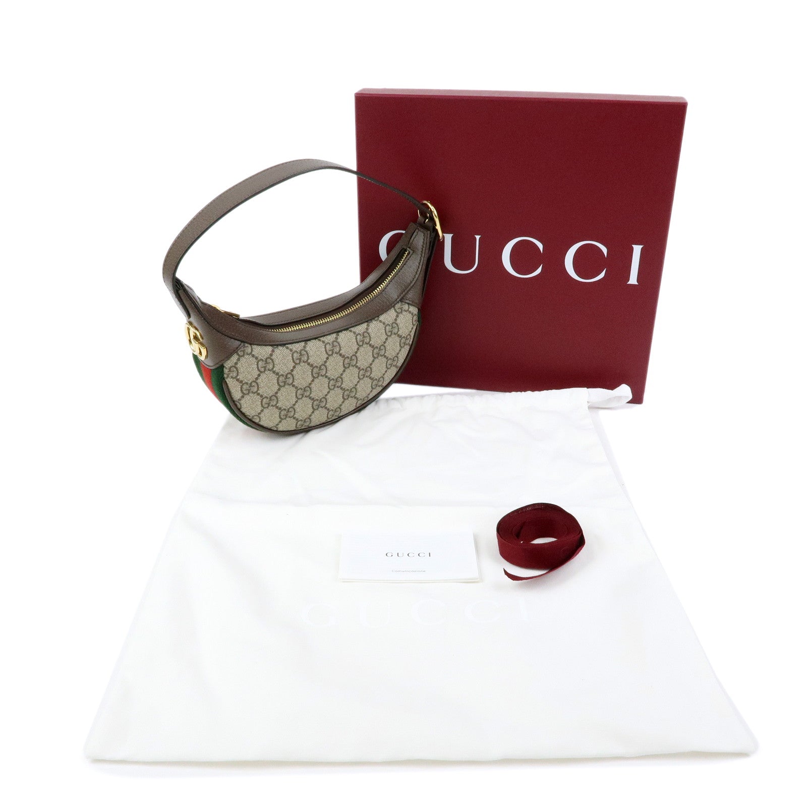 GUCCI Ophidia Sherry GG Marmont Leather Mini Shoulder Bag 658551