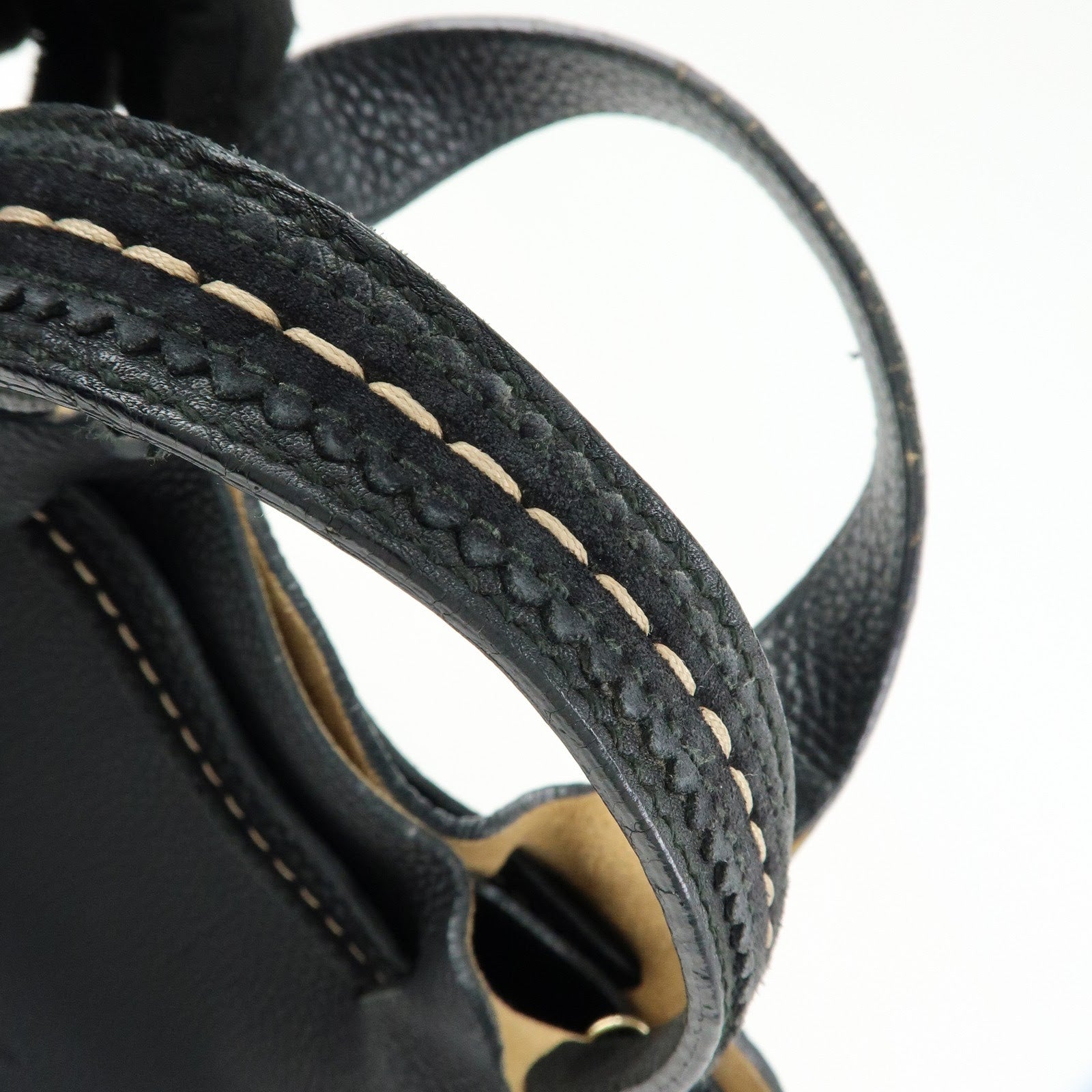 Ferragamo Leather 2Way Bag Tote Bag Hand Bag Black