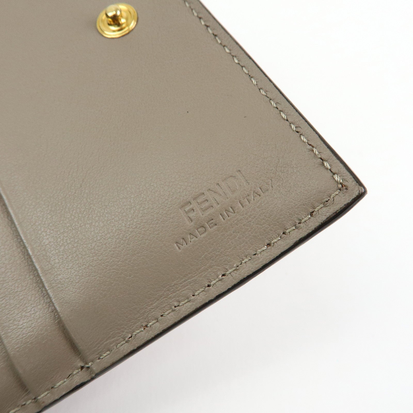 FENDI By The Way Leather Bi-fold Compact Wallet Light Pink 8M0387