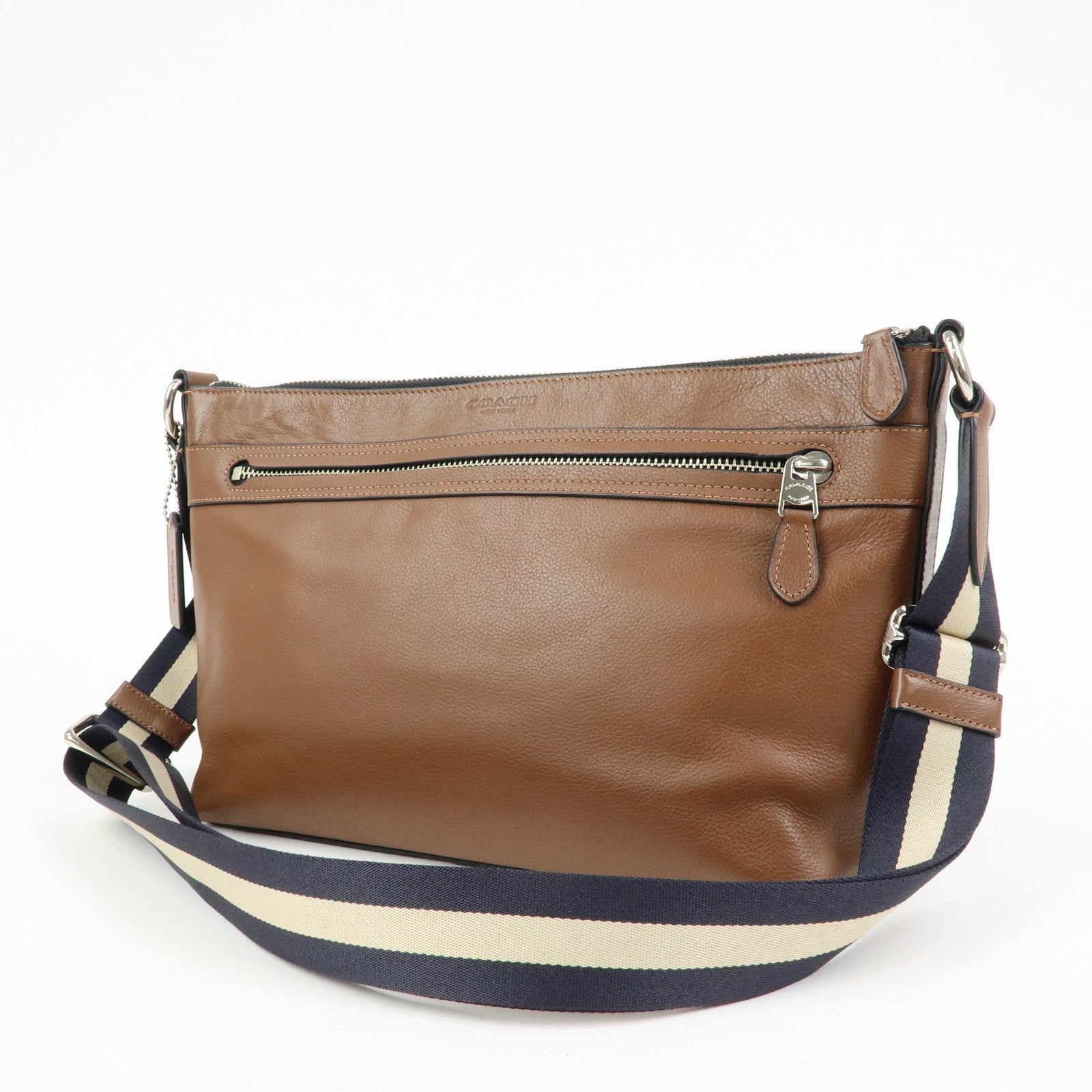 COACH Leather Charles Flight Bag Shoulder Bag Crossbody Bag Brown