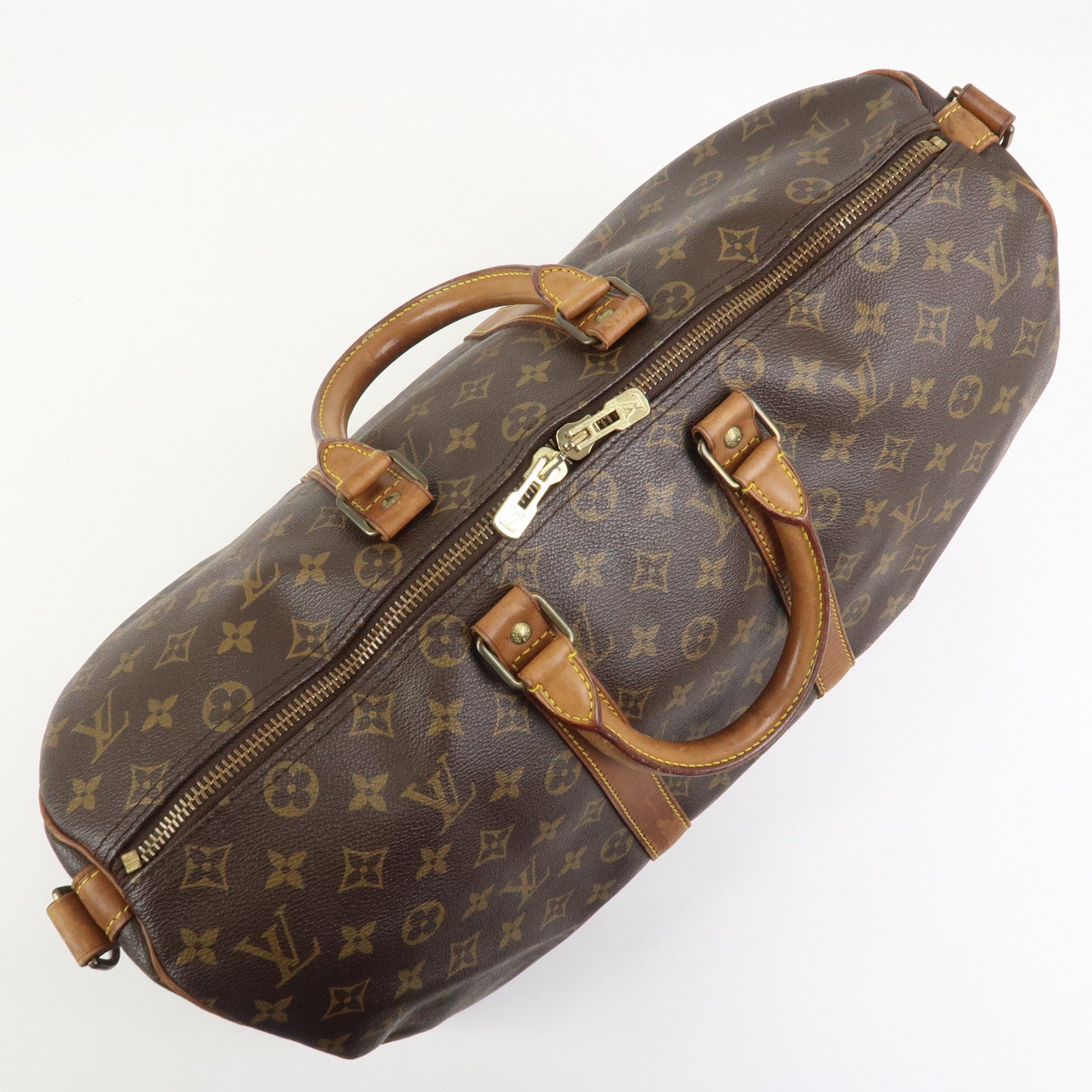 Louis Vuitton Monogram Keep All Bandouliere 45 Boston Bag M41418