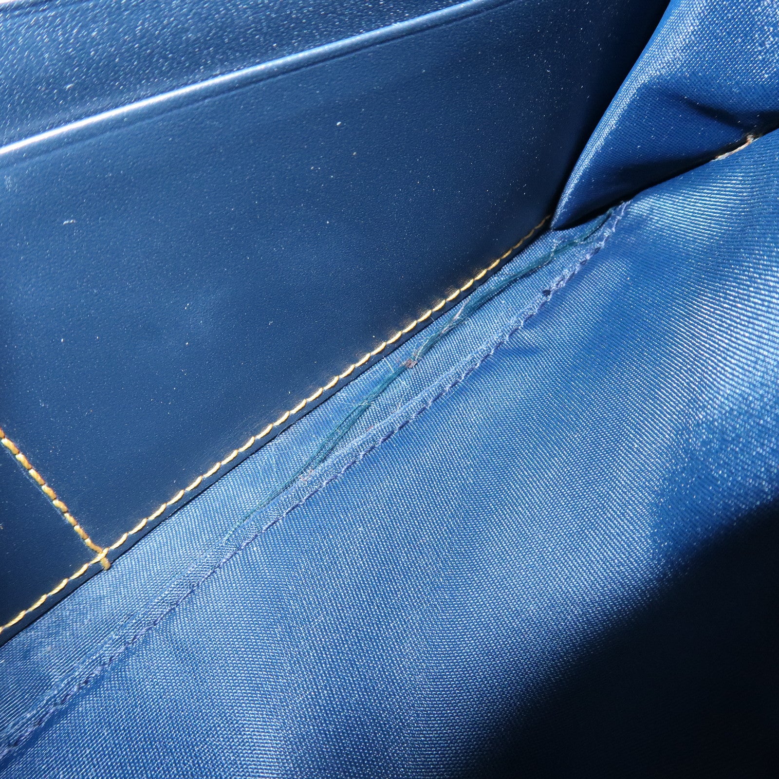 Christian Dior Trotter Canvas Saddle Bi-Fold Long Wallet Navy Used