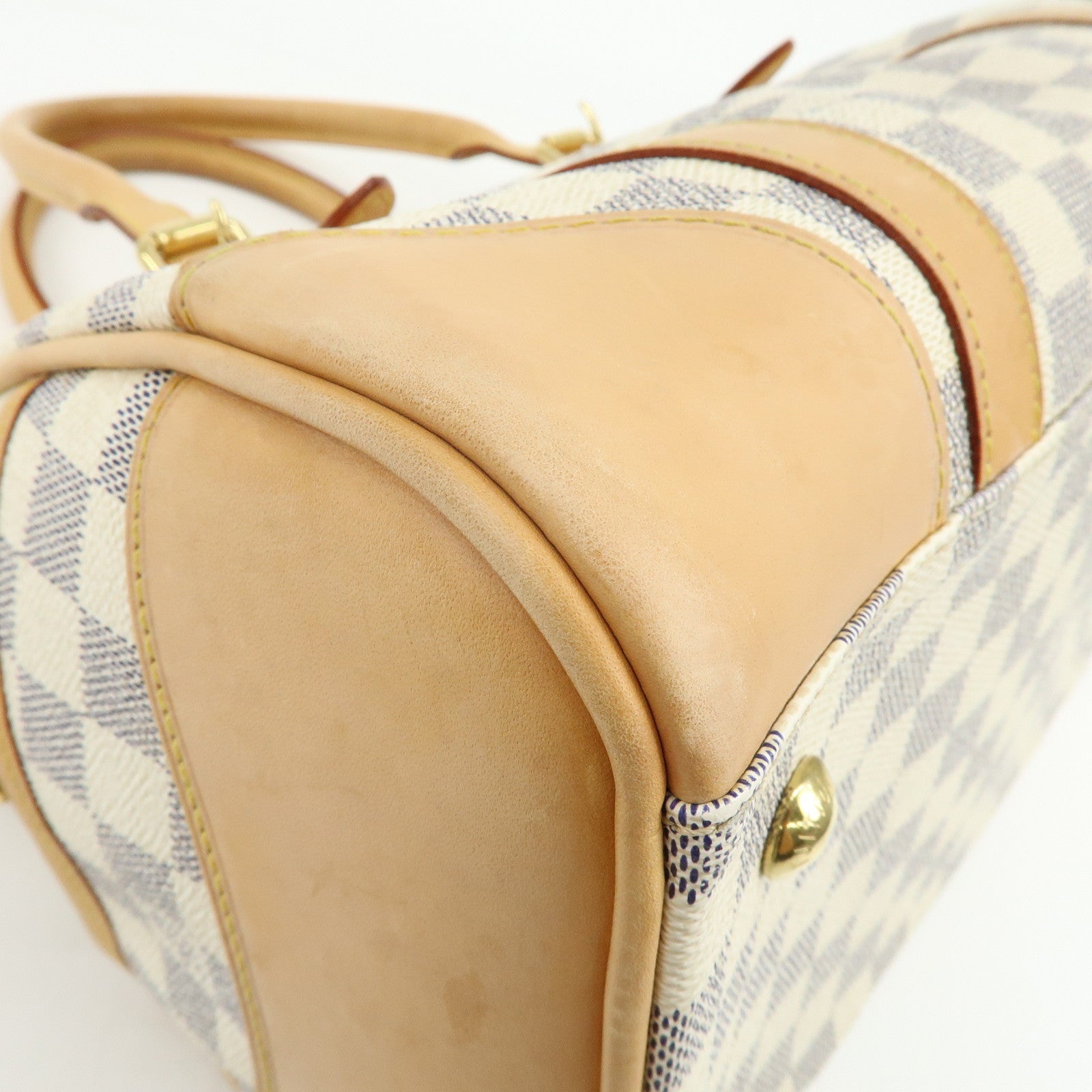 Louis Vuitton Damier Azur Leather Canvas Berkeley Hand Bag N52001