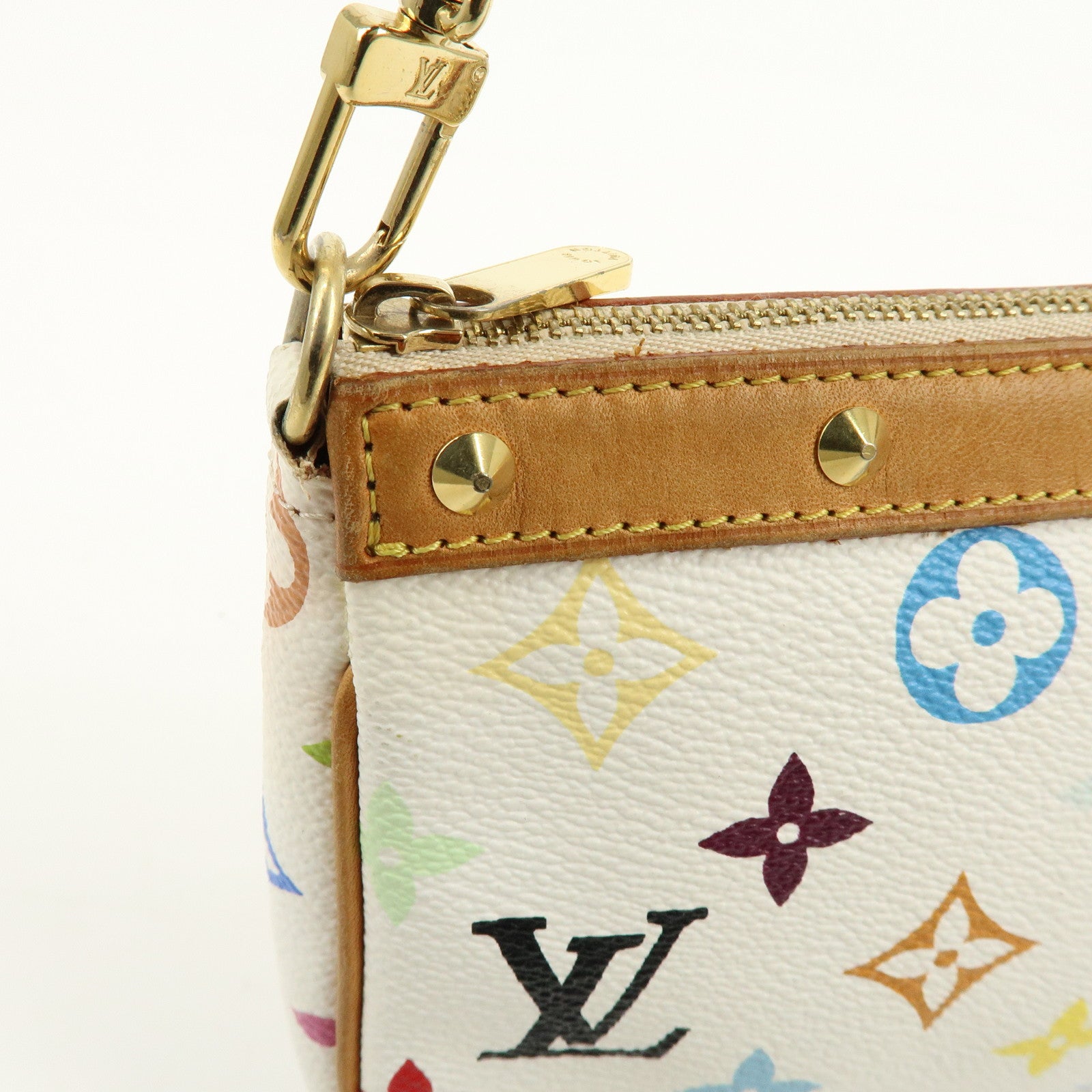 Louis Vuitton Monogram Multicolor Pochette Accessoires Blanc M92649