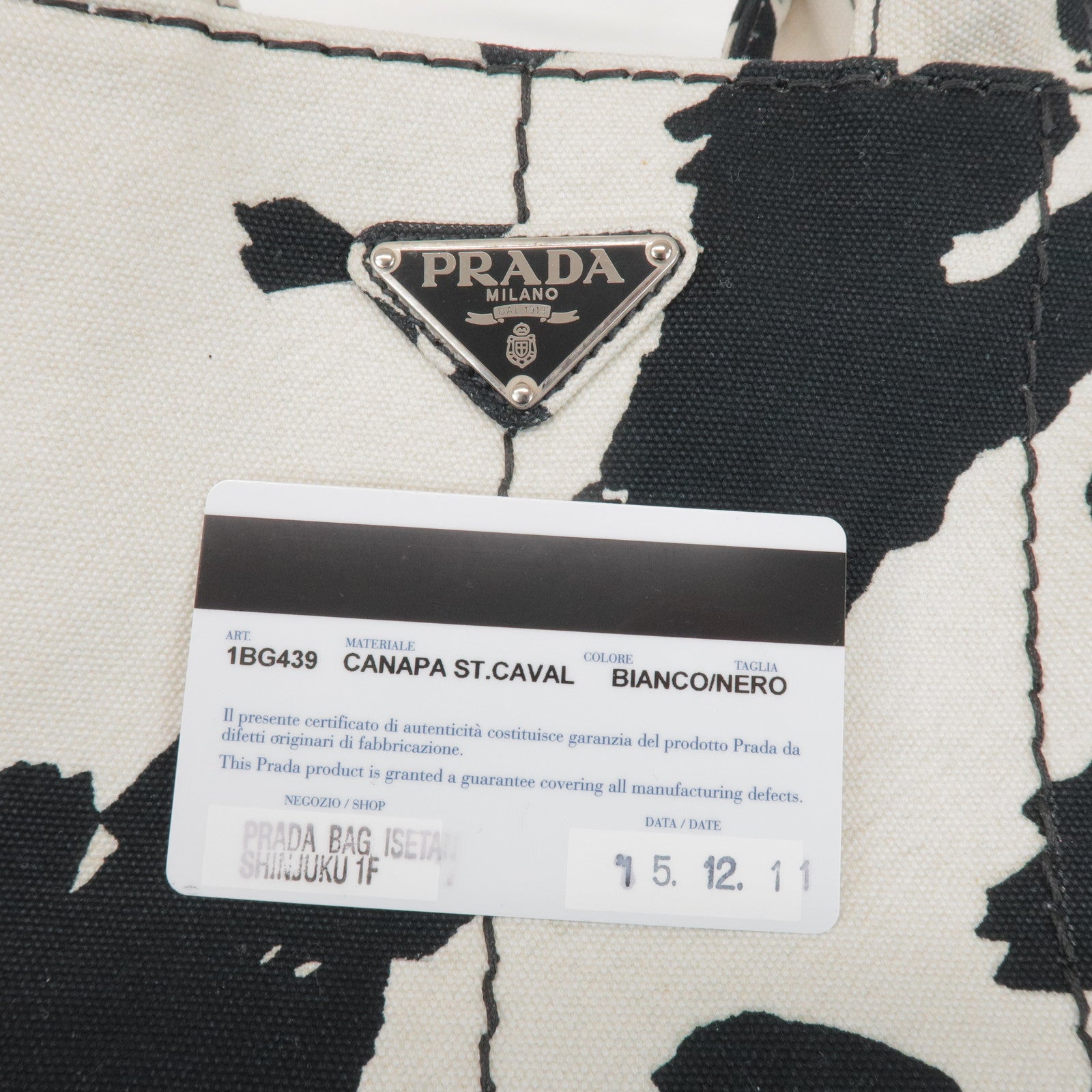 PRADA Triangle Logo Canapa Mini Canvas 2Way Bag Hand Bag 1BG439