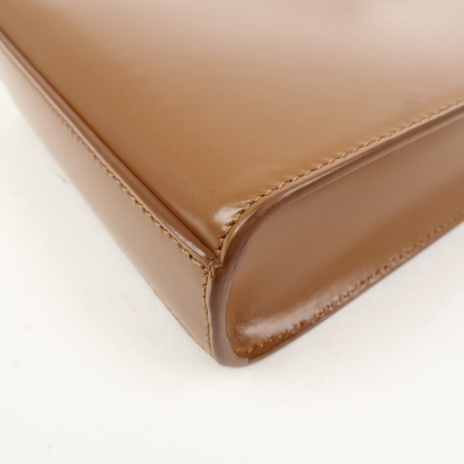 JIL SANDER Leather Tangle Small Shoulder Bag Crossbody Bag Brown