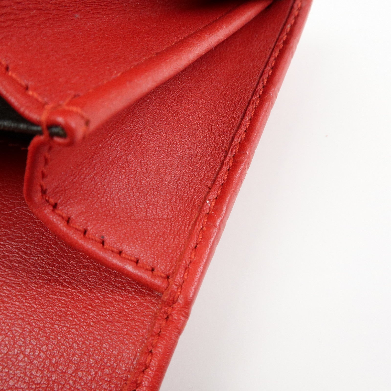 GUCCI Lovely Heart Microguccissima Leather Long Wallet Red 203550
