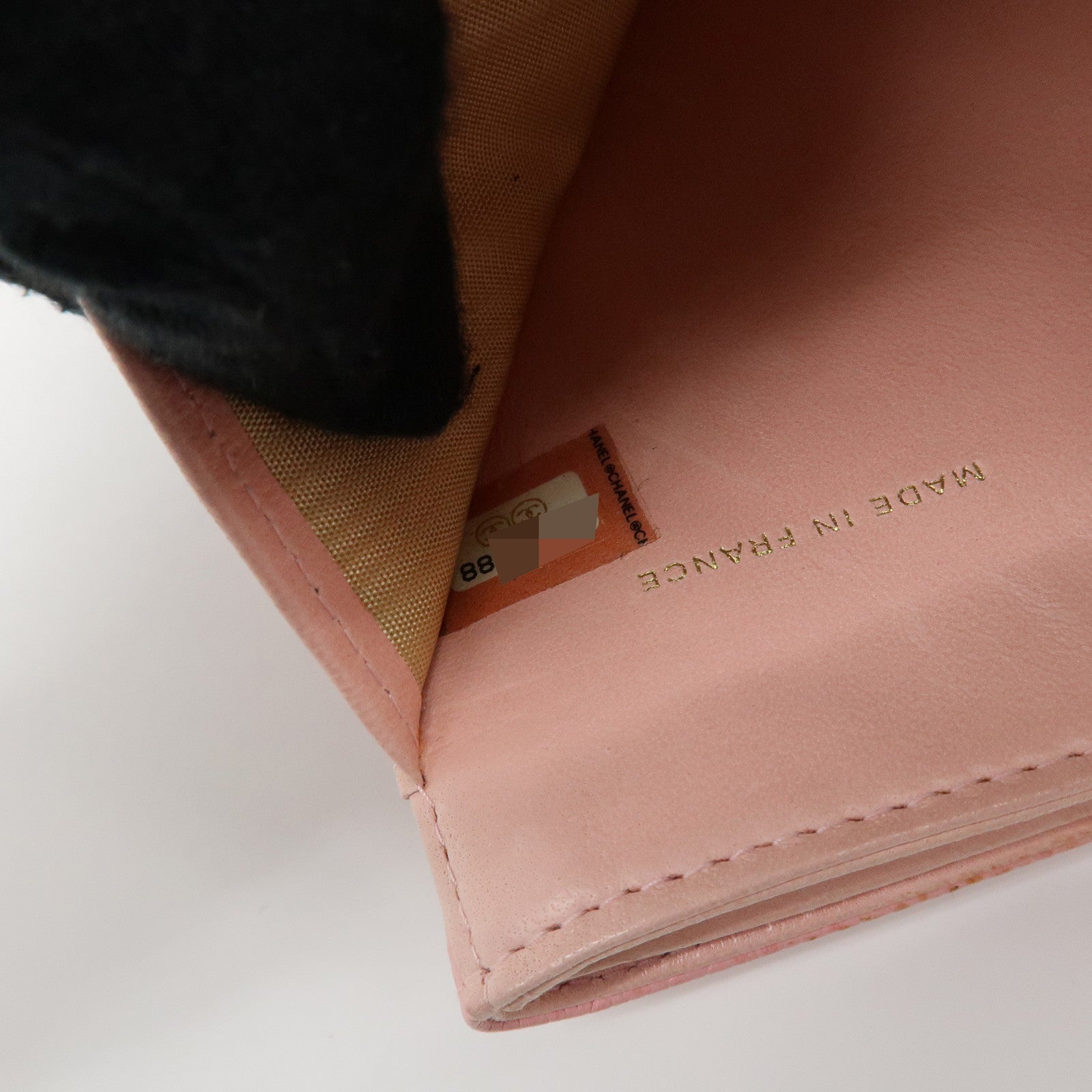 CHANEL COCO Mark Caviarskin Bi-fold Wallet Compact Wallet Pink