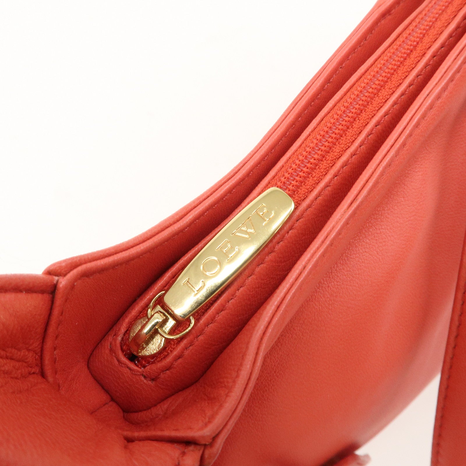 LOEWE Anagram Leather Shoulder Bag Hand Bag Pink Used