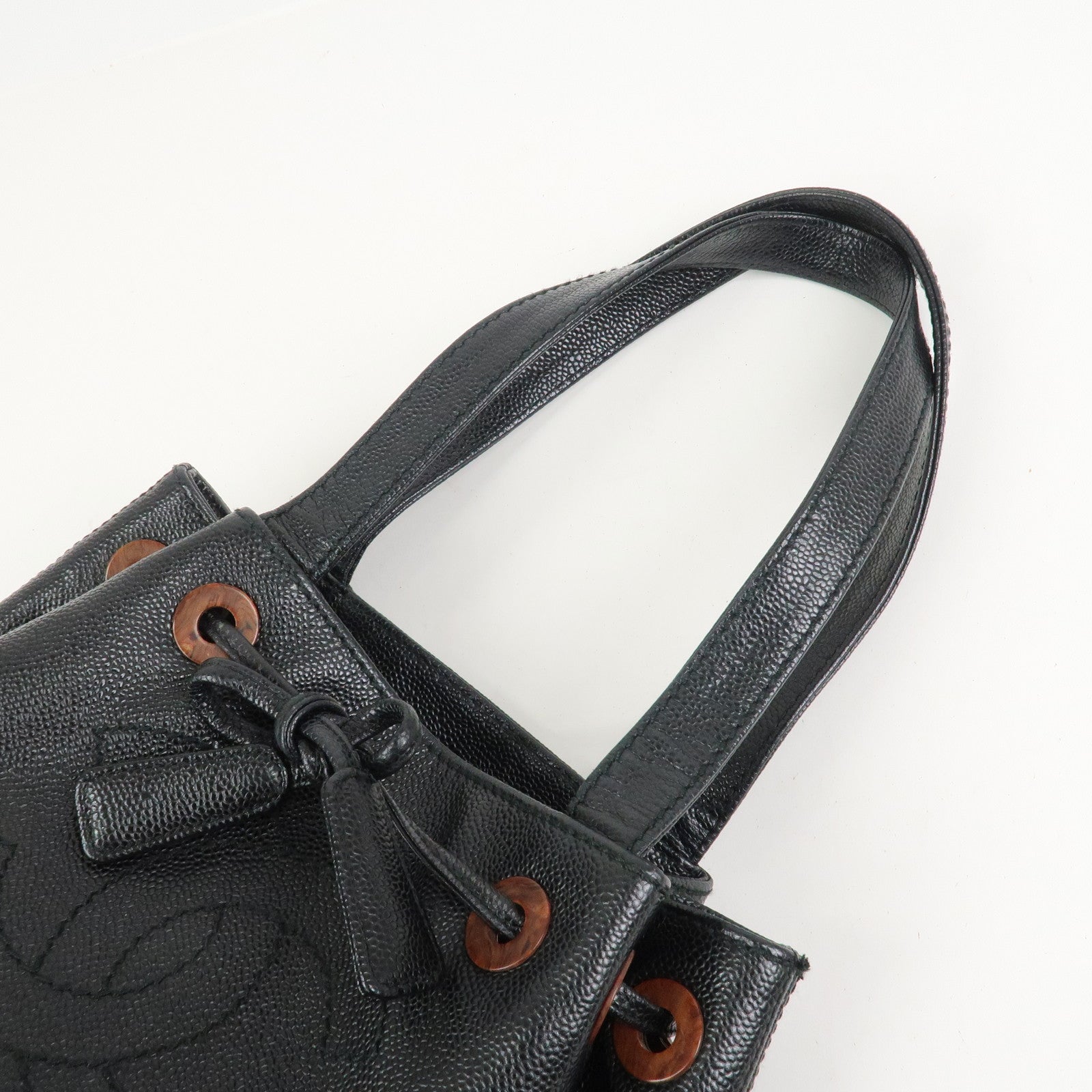 CHANEL COCO Mark Caviarskin Shoulder Bag Hand Bag Black