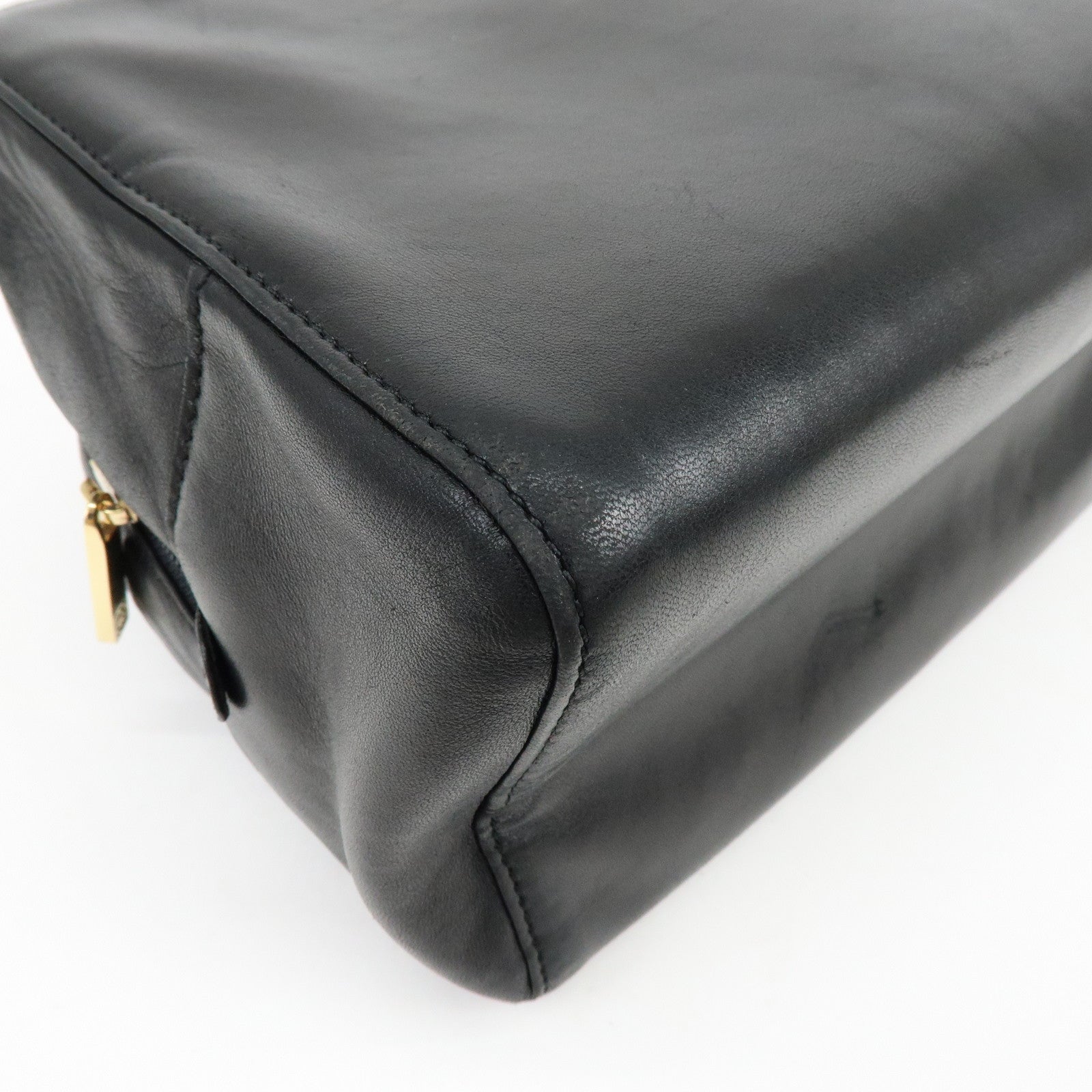 LOEWE Anagram Nappa Leather Hand Bag Tote Bag Black