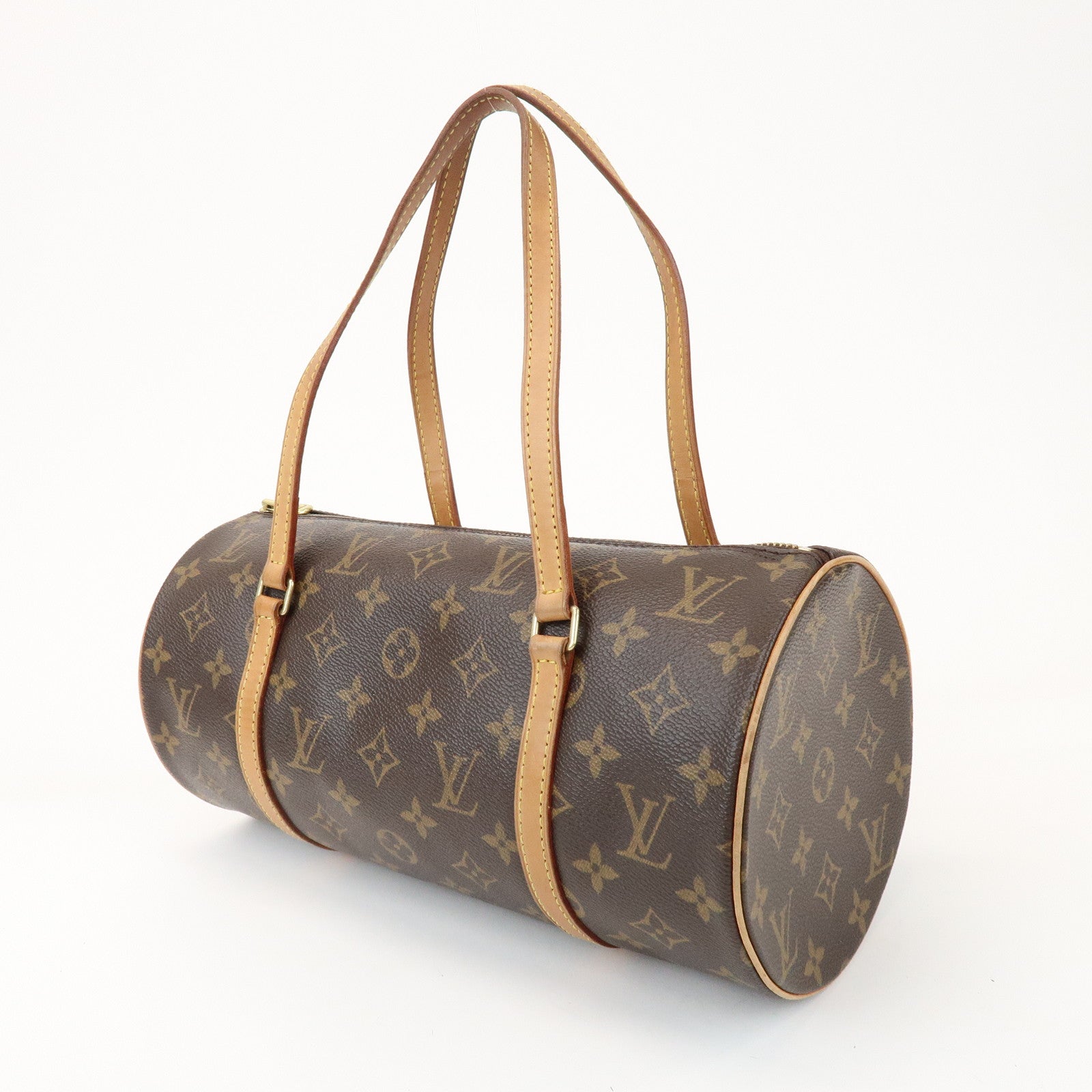 Louis Vuitton Monogram Papillon 30 Hand Bag Brown M51385