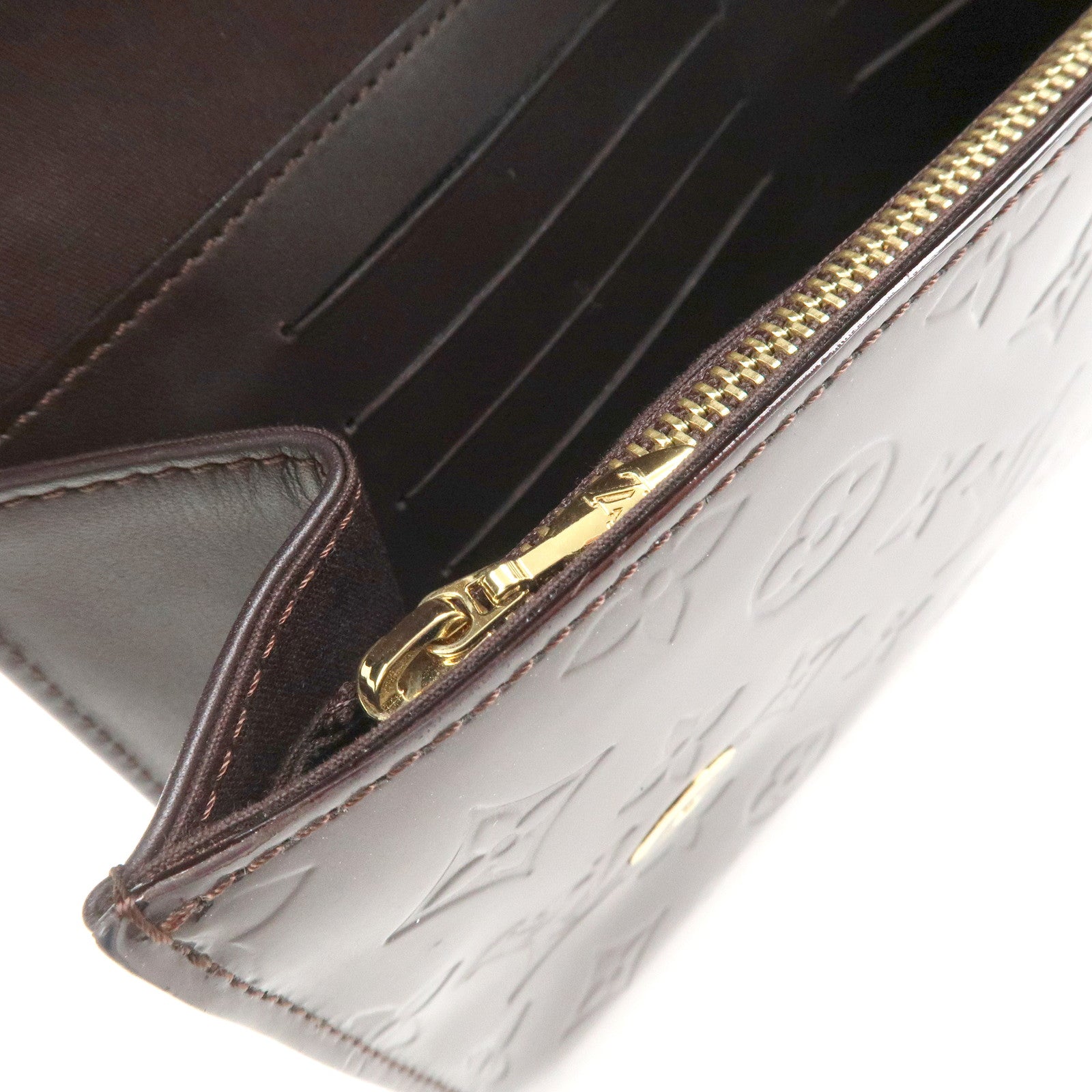 Louis Vuitton Monogram Vernis Robertson Clutch Bag Amarante M91548