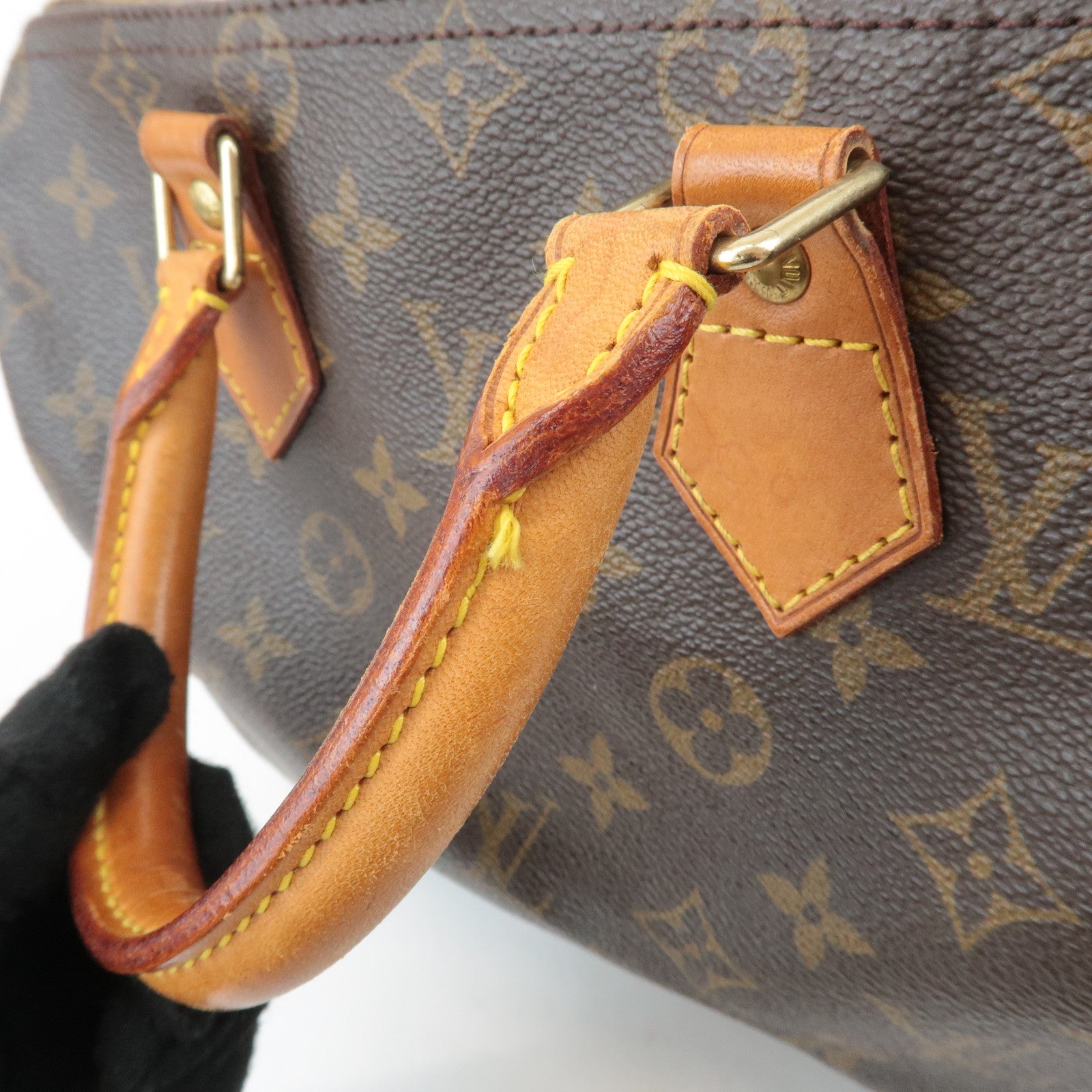 Louis Vuitton Monogram Speedy 25 Hand Bag Boston Bag Brown M41528 Used