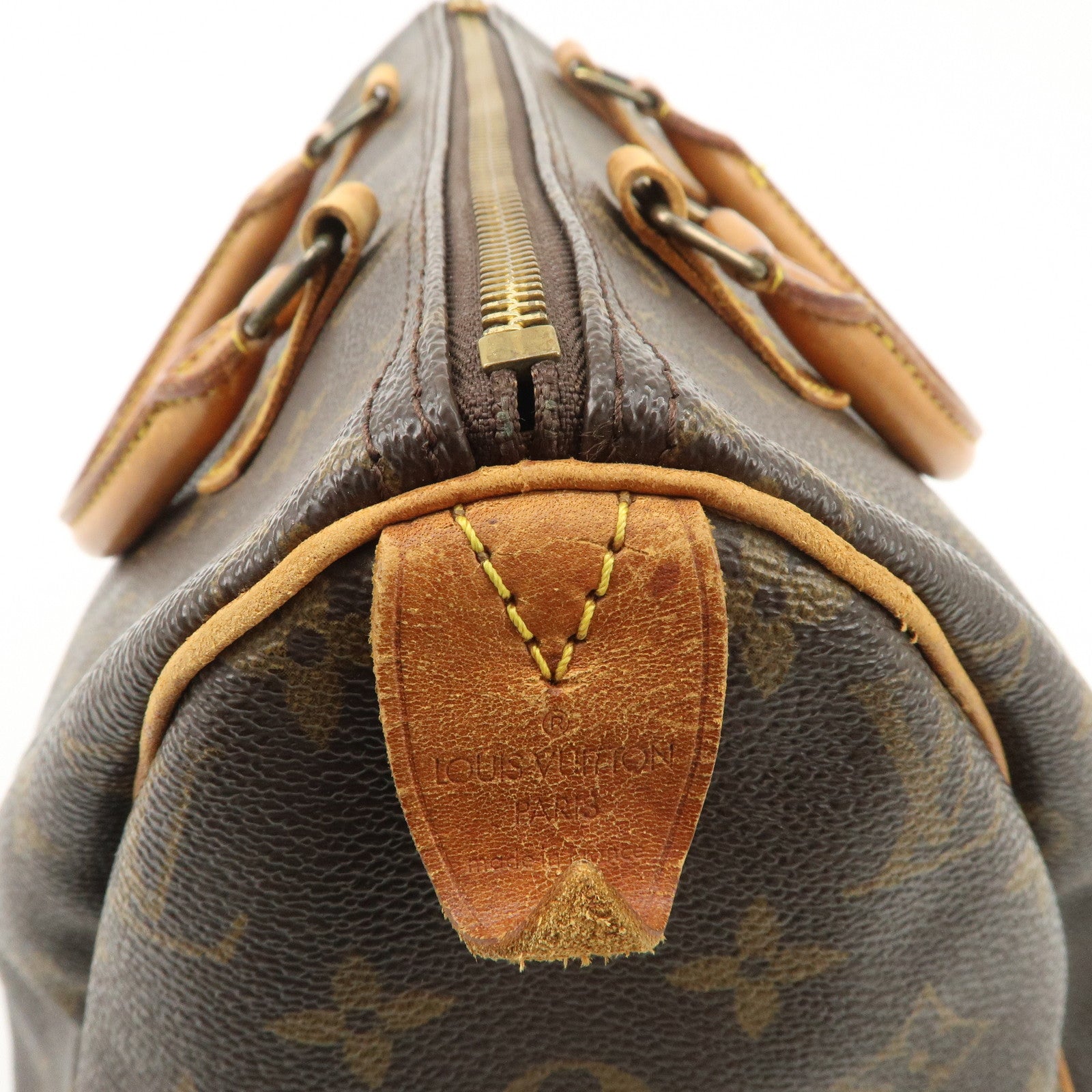 Louis Vuitton Monogram Speedy 30 Hand Bag Boston Bag Brown M41526 Used