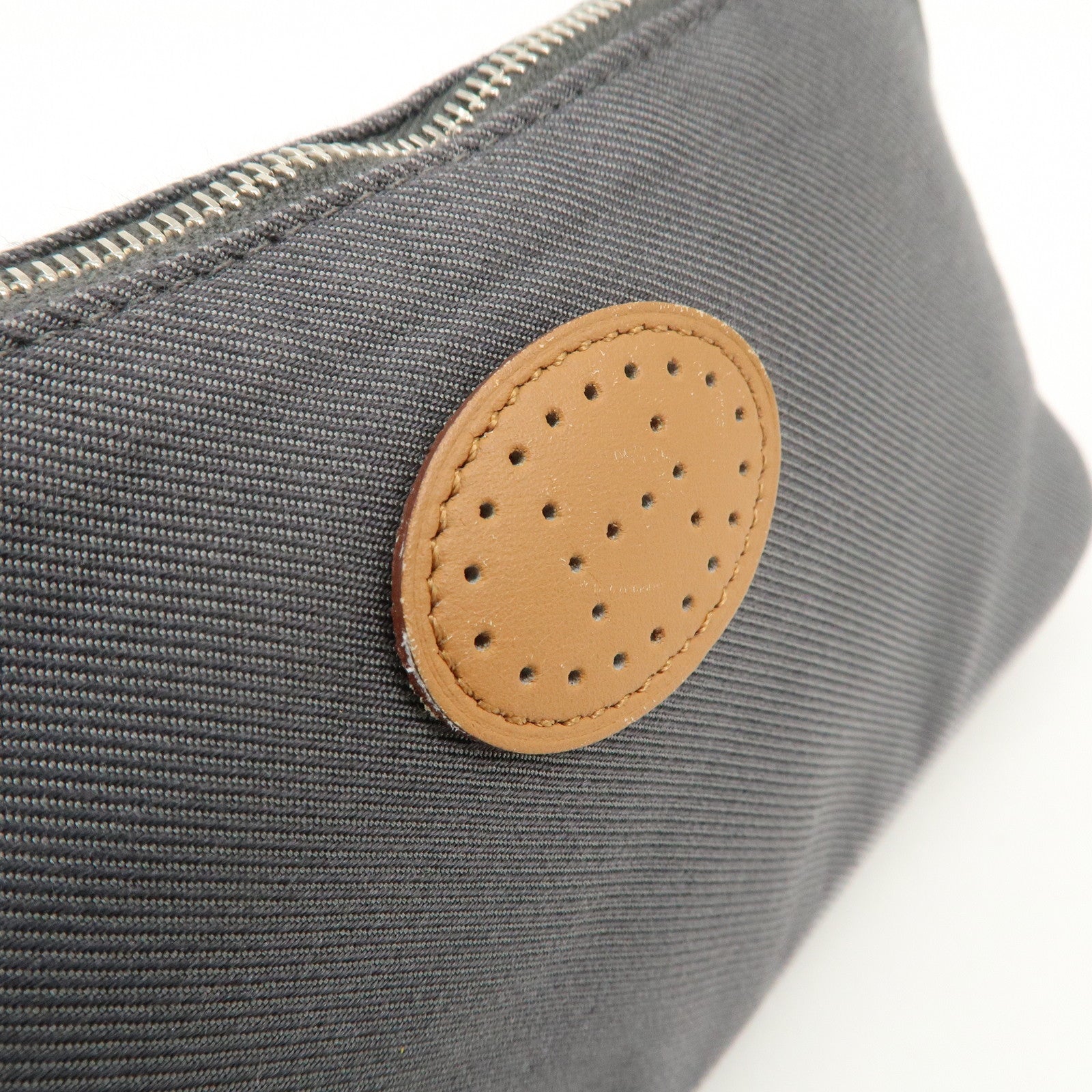 HERMES Bolide Vice Versa PM Cotton Silk Pouch Acier