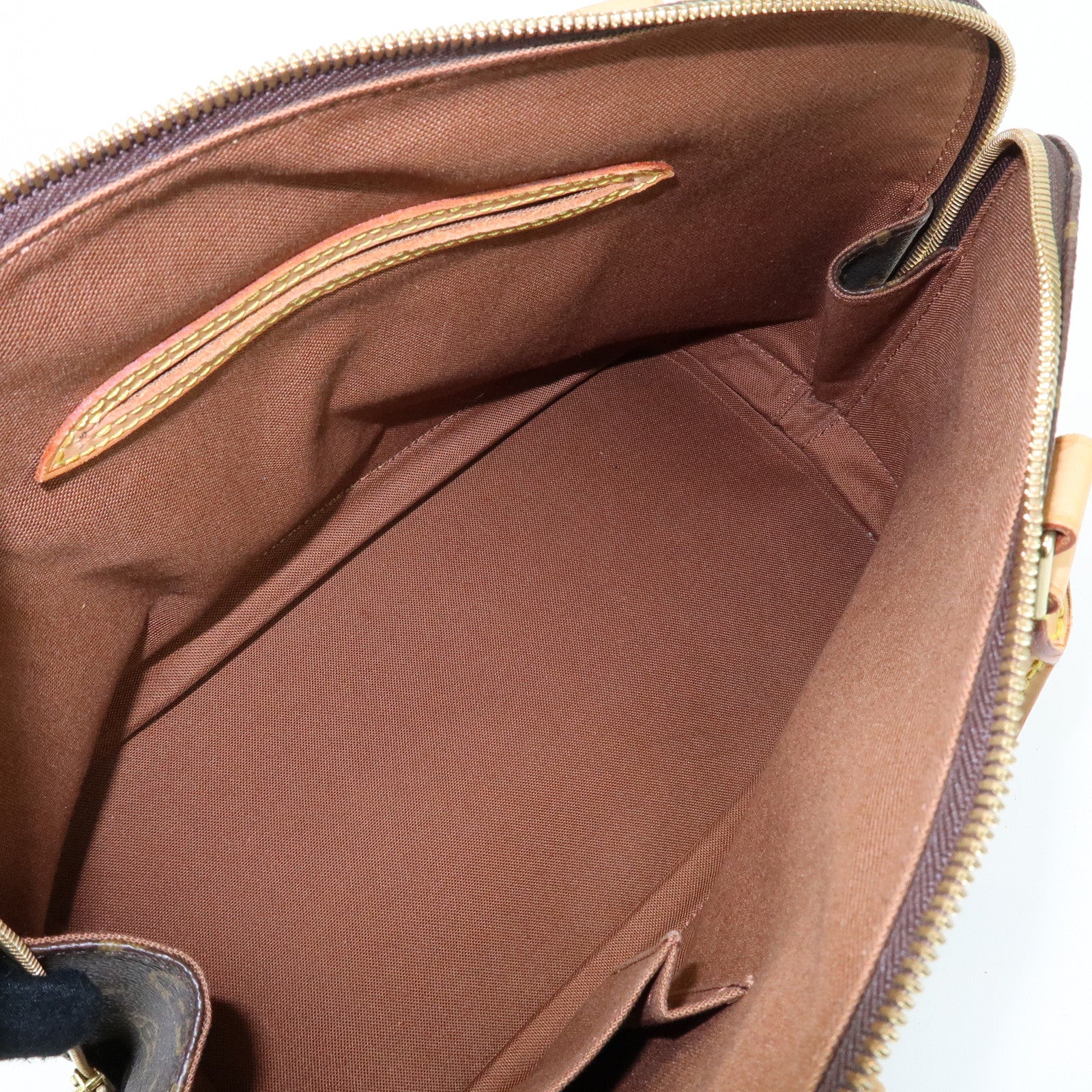 Louis Vuitton Monogram Alma Canvas Leather Hand Bag Brown M51130