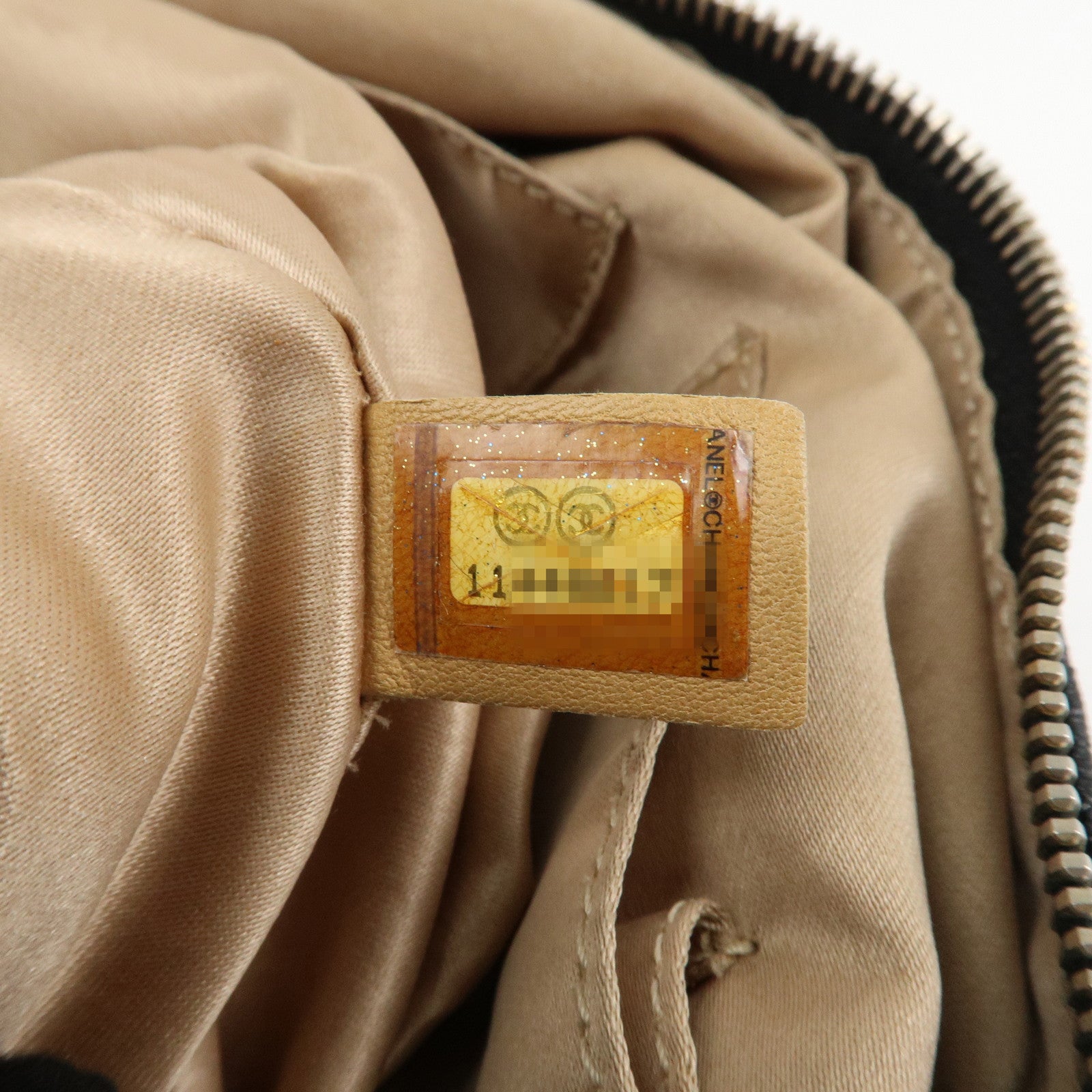 CHANEL Leather Chain Shoulder Bag Hand Bag Black Gold