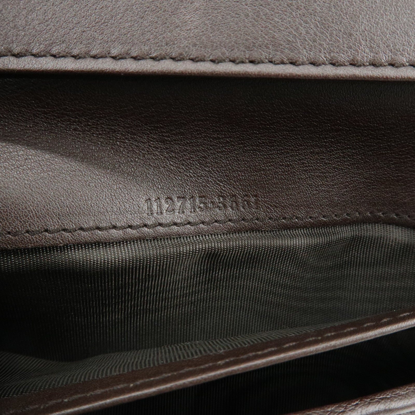 GUCCI Guccissima Leather Long Wallet Dark Brown 112715