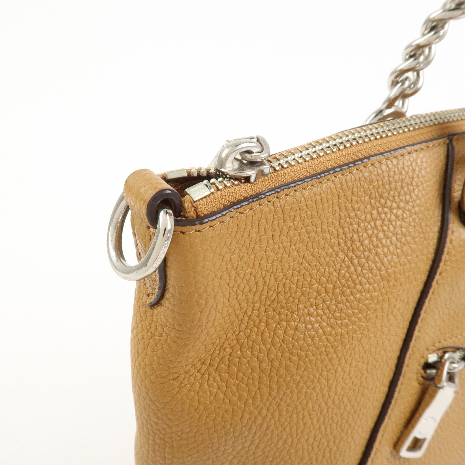 COACH Prairie Leather 2Way Shoulder Bag Hand Bag Brown