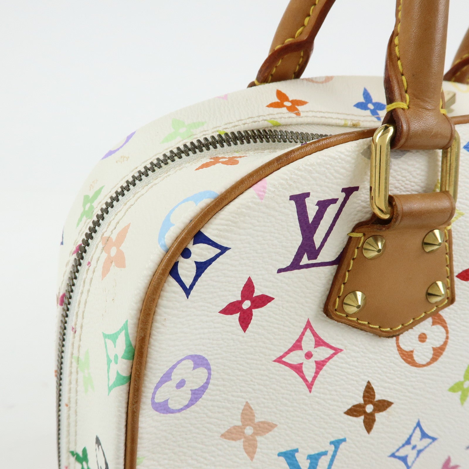 Louis Vuitton Monogram Multicolor Trouville Hand Bag Blanc M92663
