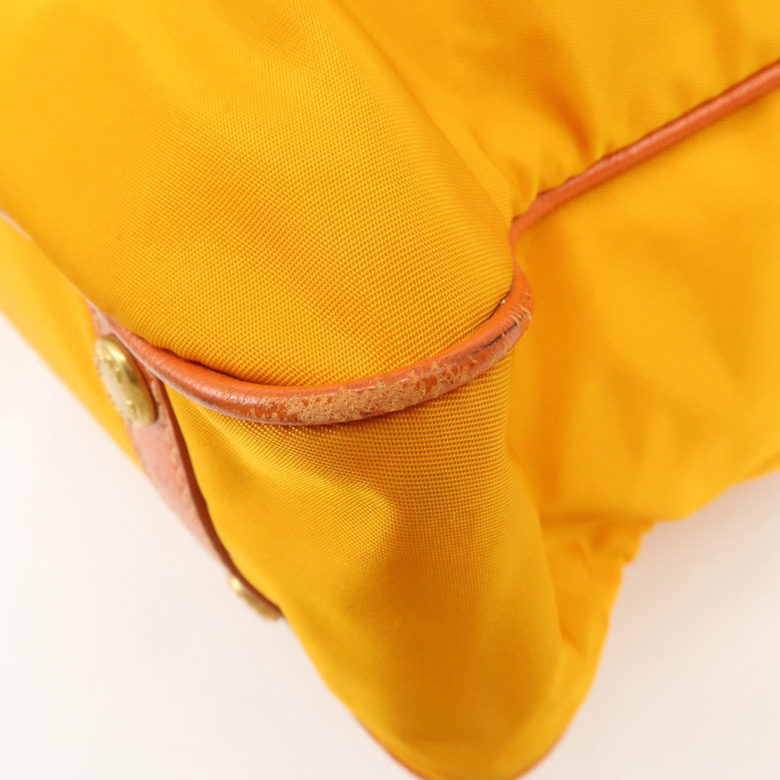 PRADA Logo 2Way Bag Tote Bag Shoulder Crossbody Bag Orange BN1473