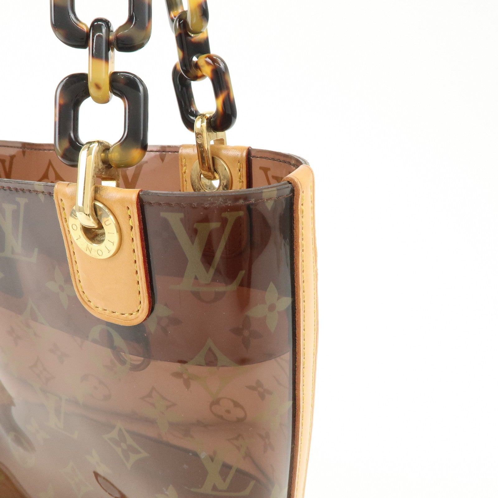 Louis Vuitton Monogram Vinyl Cabas Ambre PM Tote Bag Brown M92502