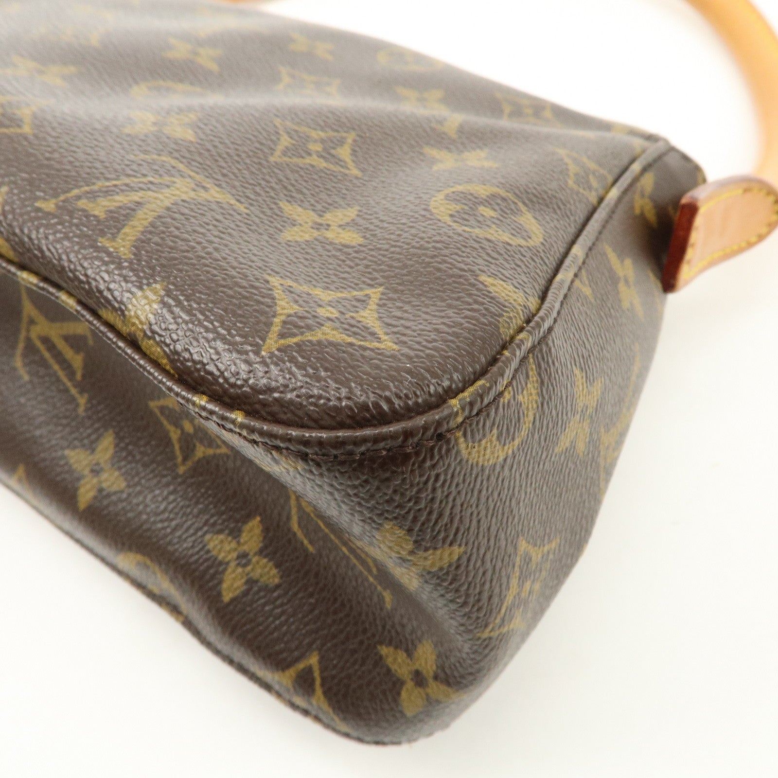 Louis Vuitton Monogram Mini Looping Shoulder Bag Brown M51147 Used