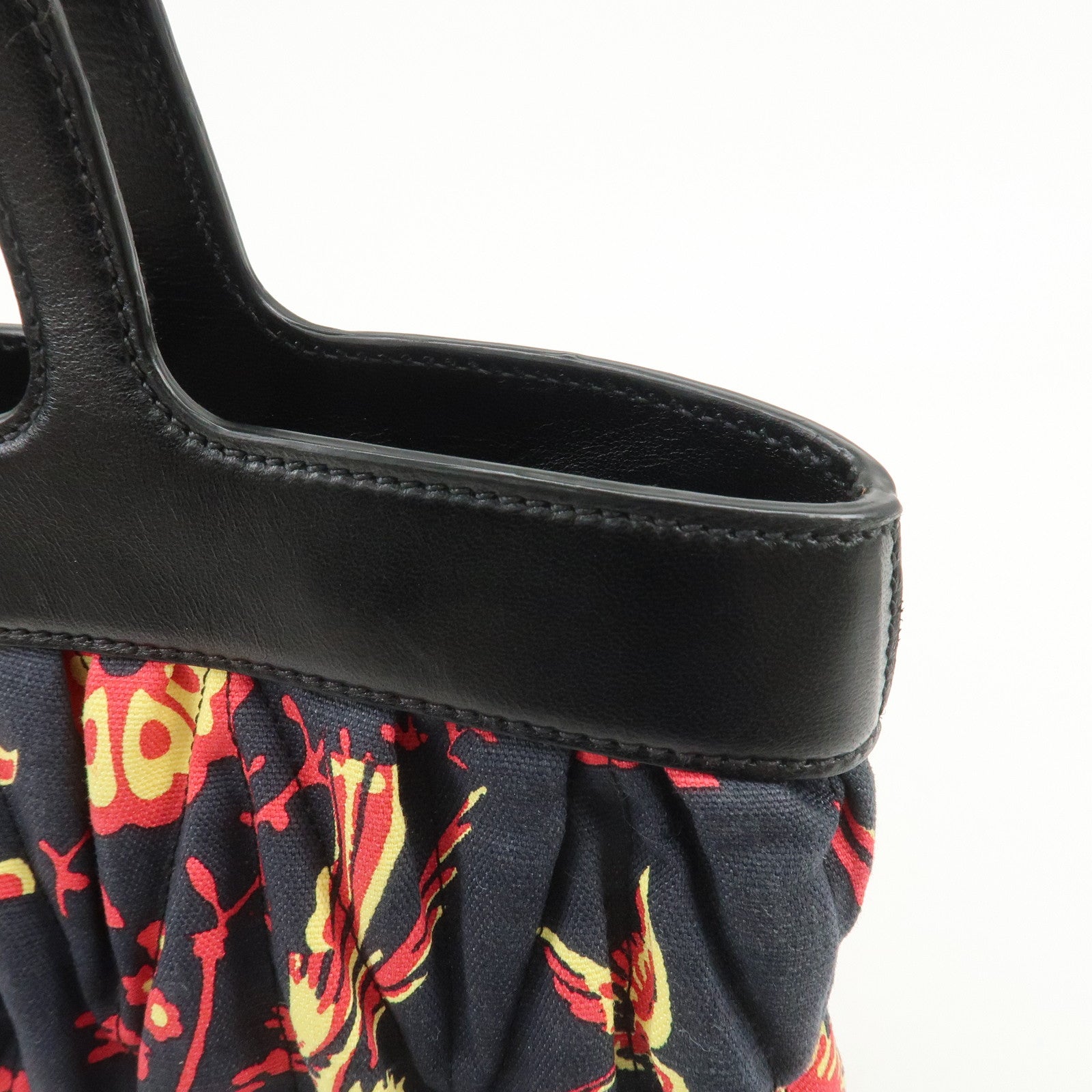 MIU MIU Matelasse 2Way Hand Bag Japan Limited Black Red