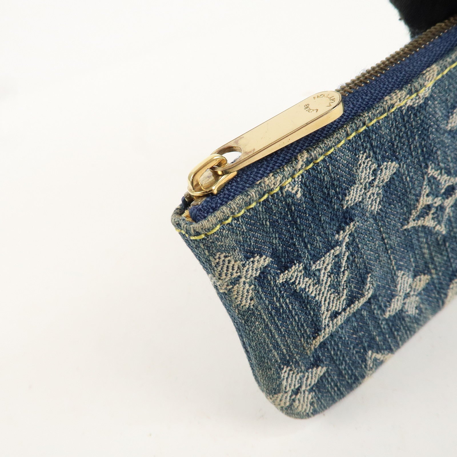 Louis Vuitton Monogram Denim Pochette Cles Coin Case M95343