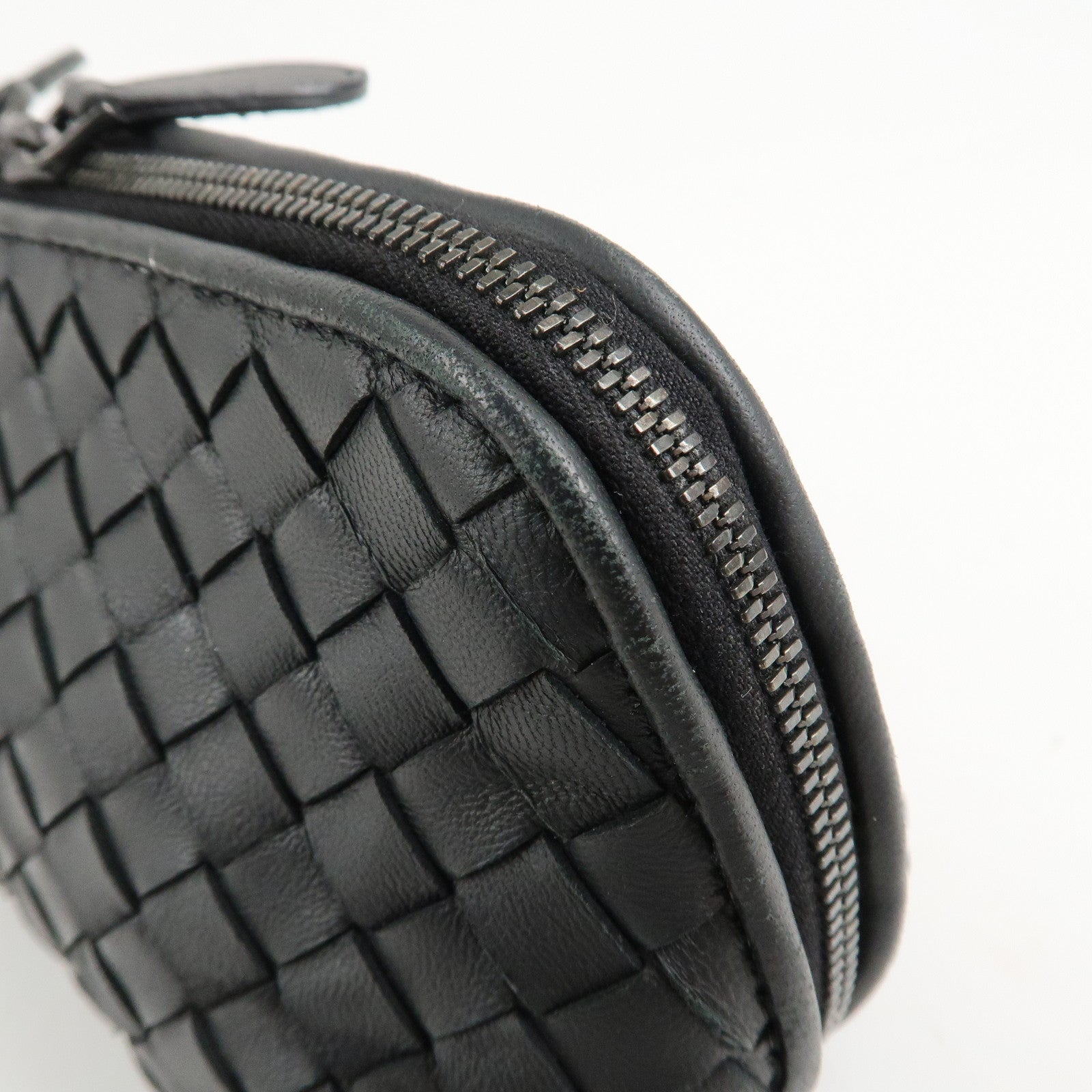 BOTTEGA VENETA Intrecciato Leather Pouch Cosmetic Pouch Black