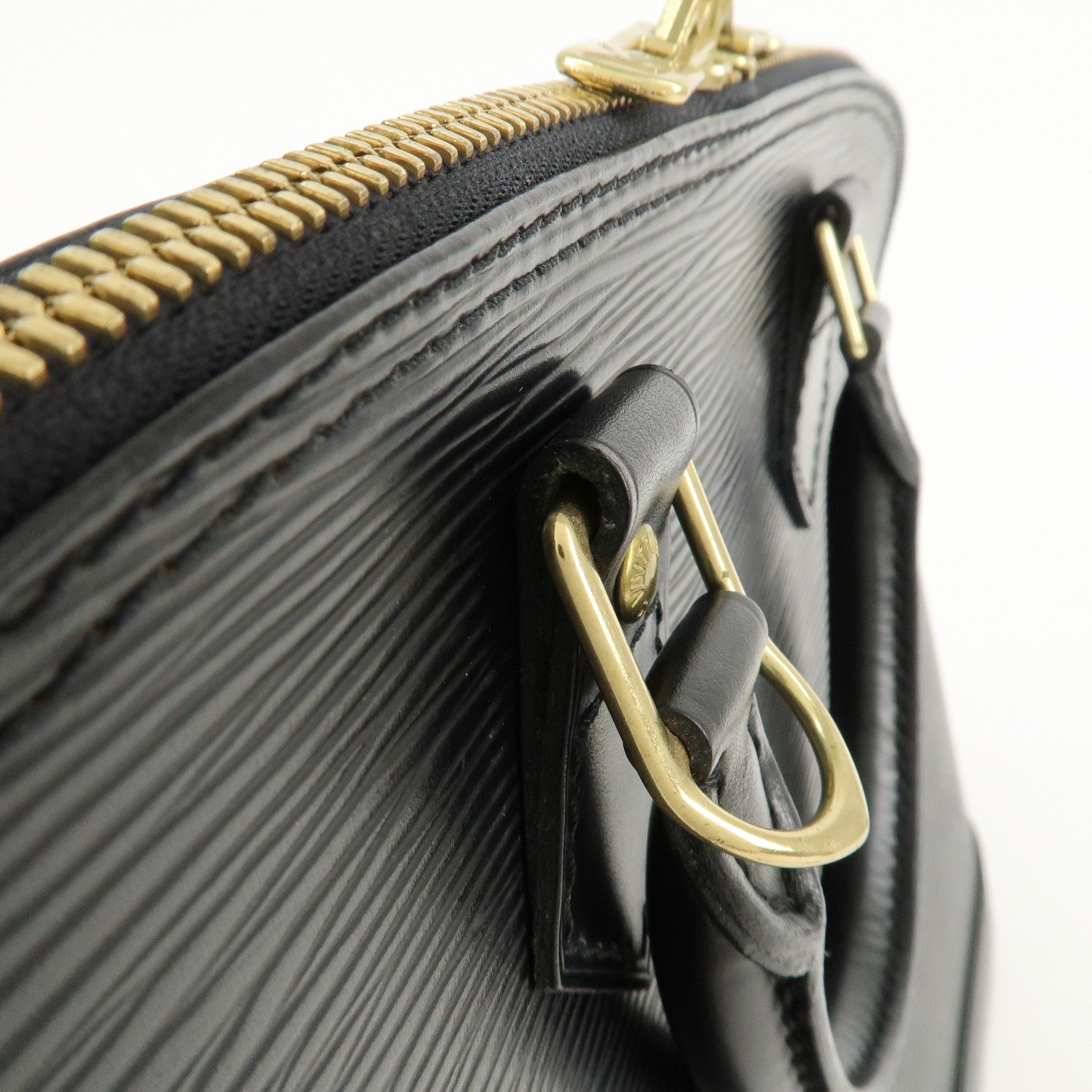 Louis Vuitton Epi Alma Hand Bag Noir Black M52142