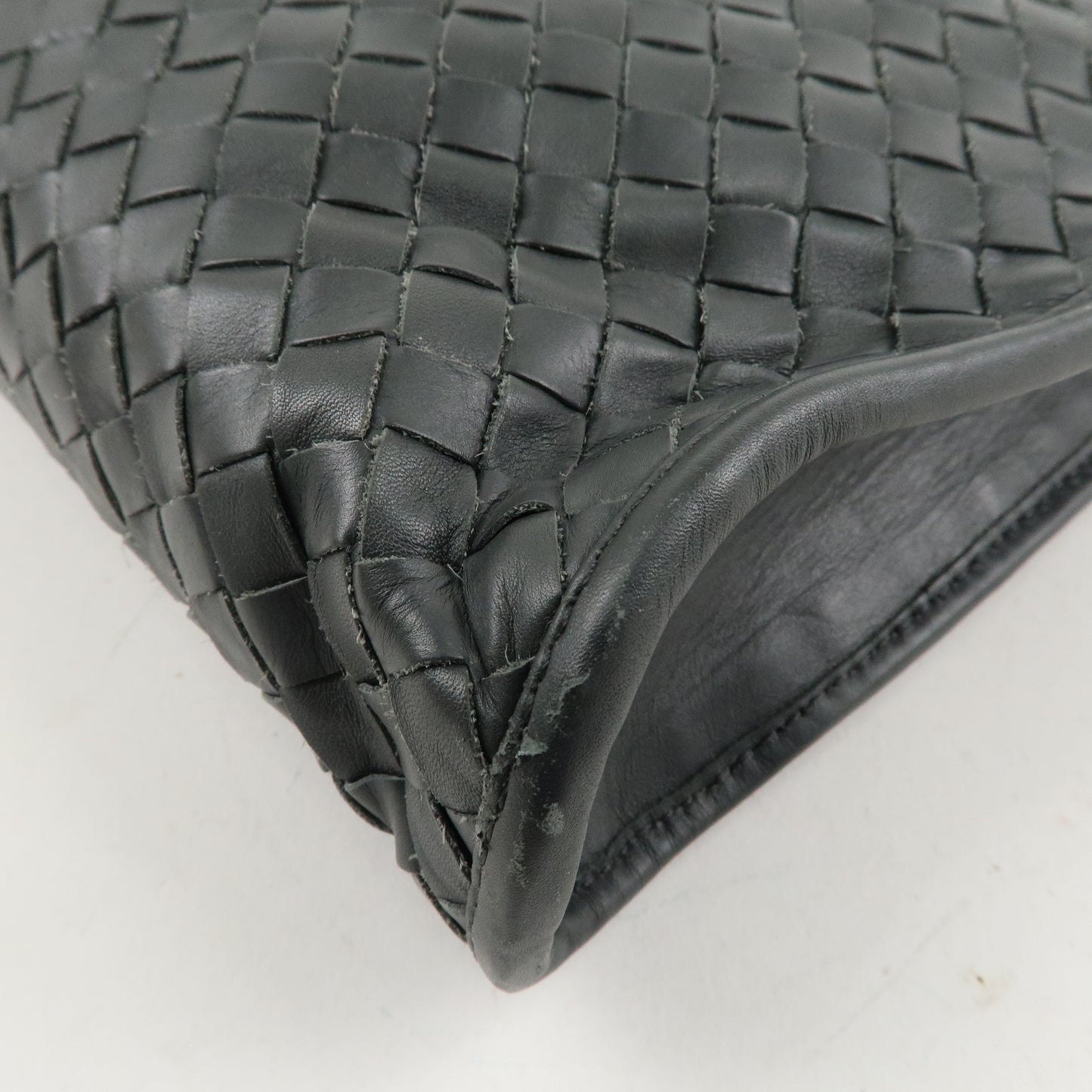 BOTTEGA VENETA Intrecciato Leather Business Bag Charcoal 516110