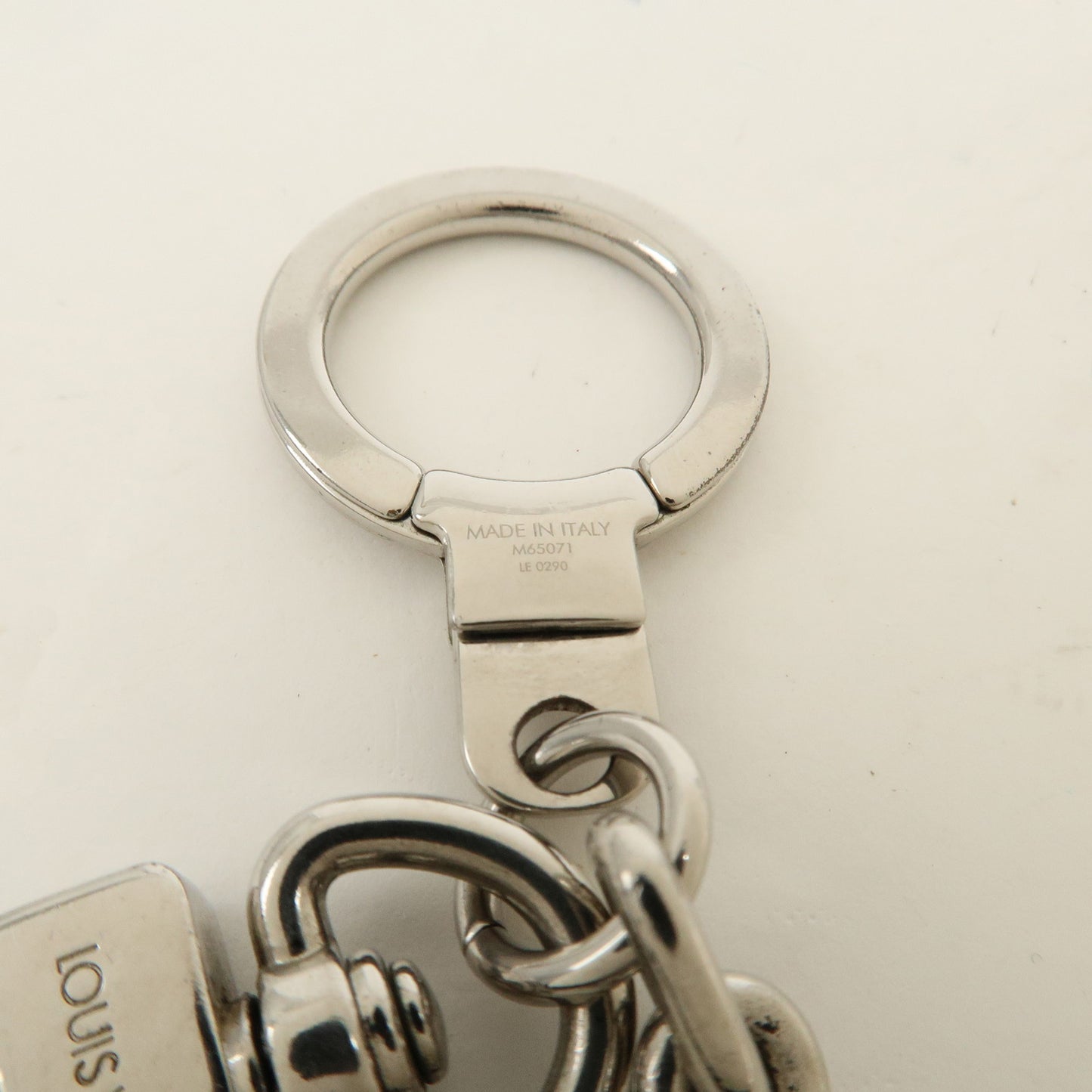 Louis Vuitton Porte Cles Initial LV Bag Charm Silver M65071