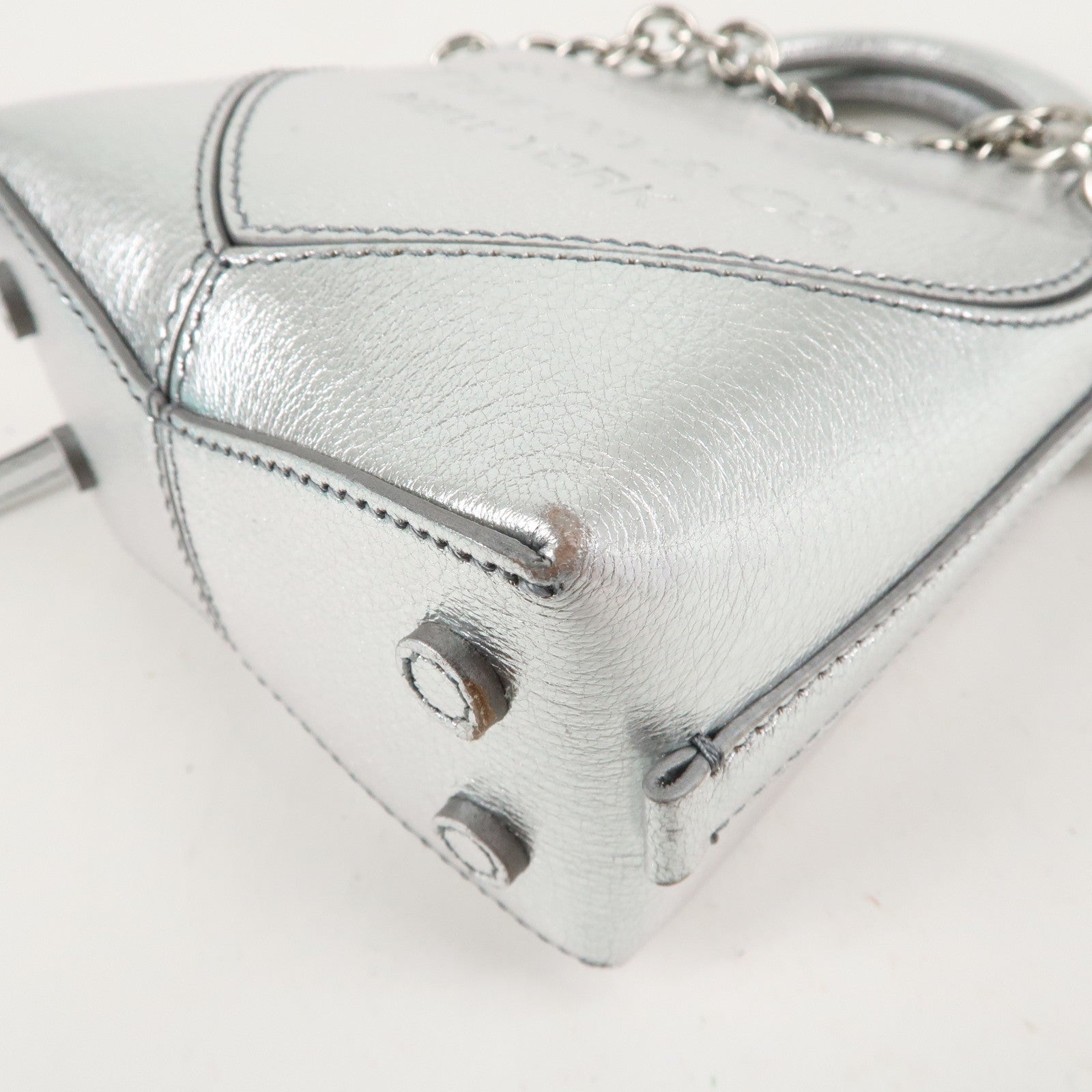 Tiffany&Co. Leather Return to Tiffany Micro Tote Bag SIlver