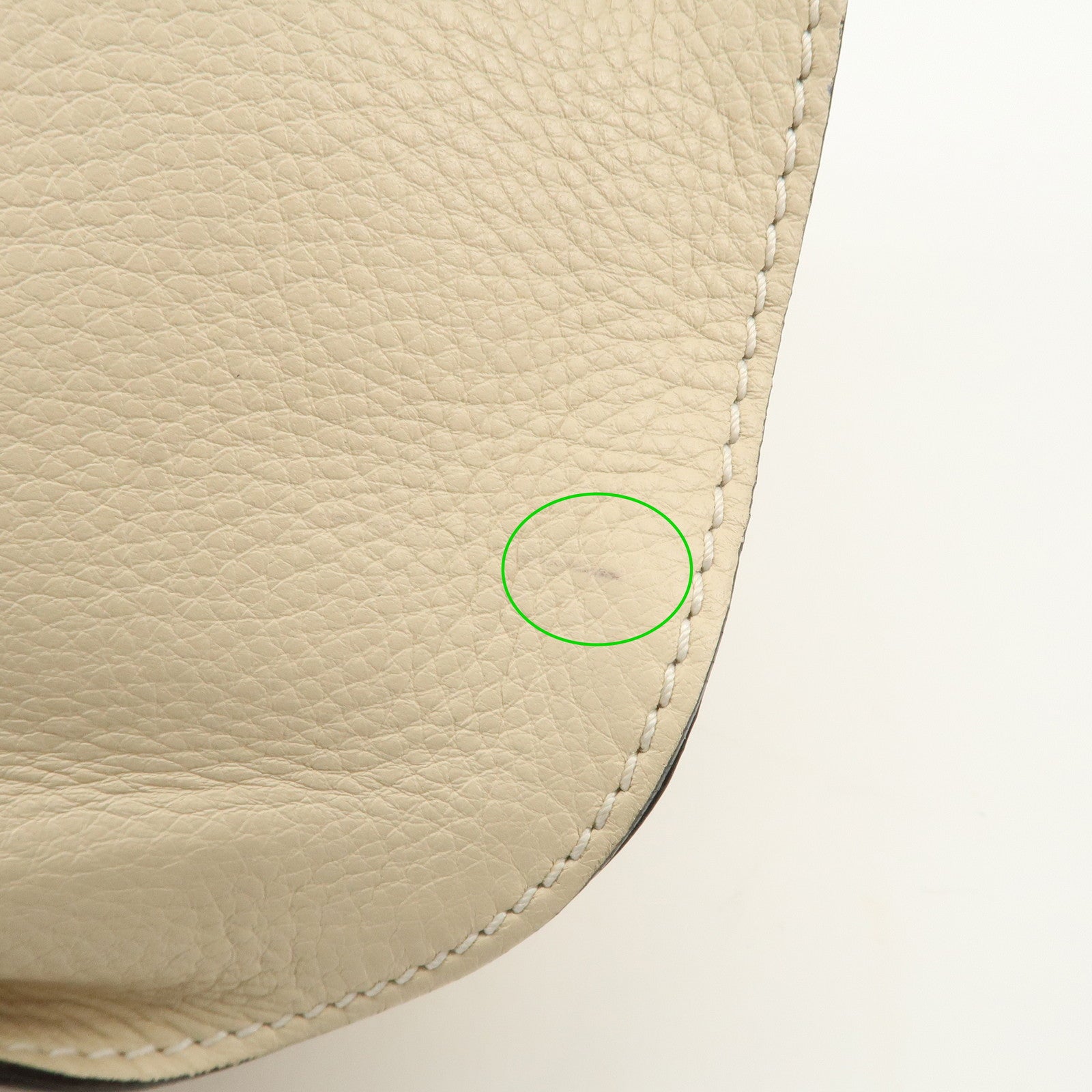 Chloe leather Marcy one-shoulder bag Beige 021156-27 Used