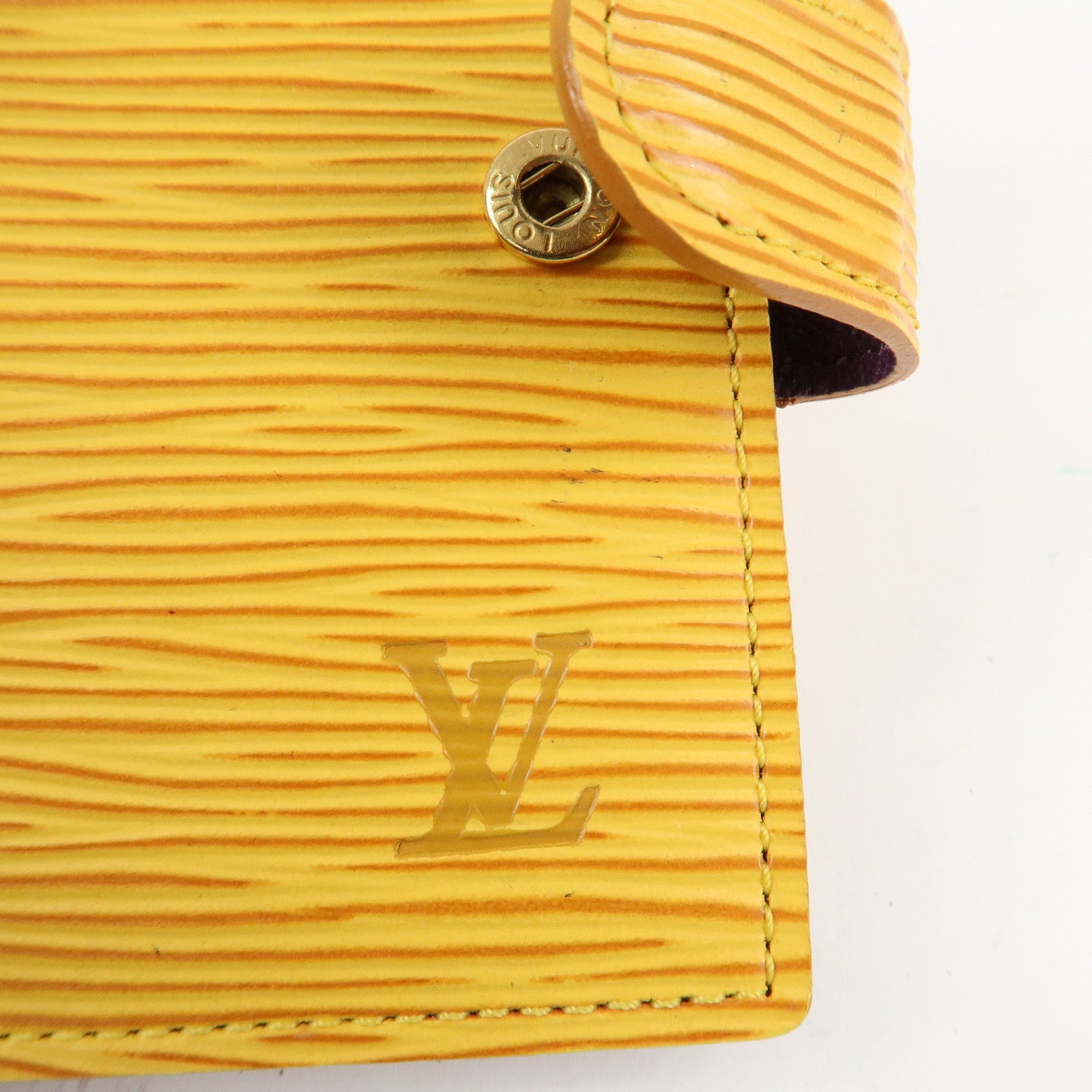 Louis Vuitton Epi Mini Agenda Planner Cover Tassili Yellow R20079